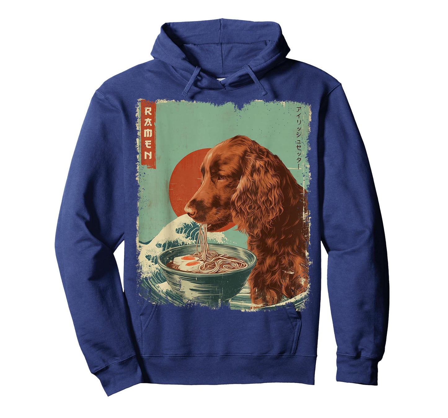 アイリッシュセッター Irish Setter Dog Vintage Ramen Japanese Noodles T-Shirt