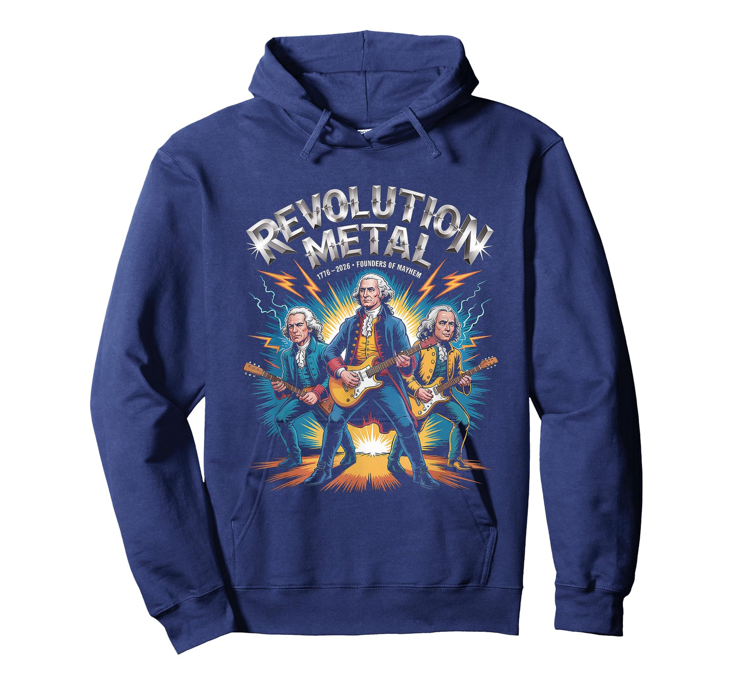 US Founding Fathers Revolution 1776 2026 Rock Band Concert T-Shirt