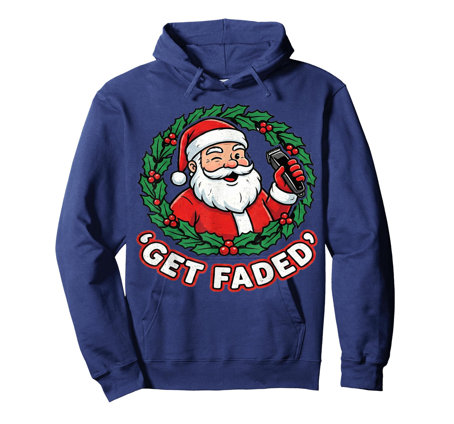 Funny Christmas Santa Claus Santa Barber Get Faded T-Shirt