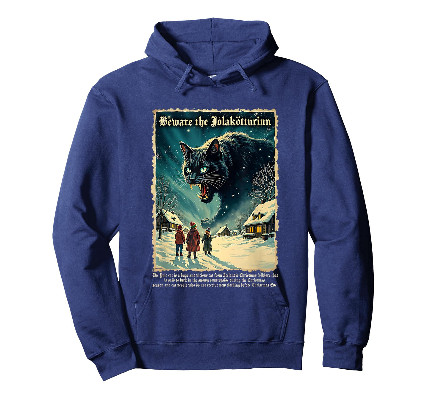 Vintage Yule Cat Beware Jolakotturinn Icelandic Christmas T-Shirt