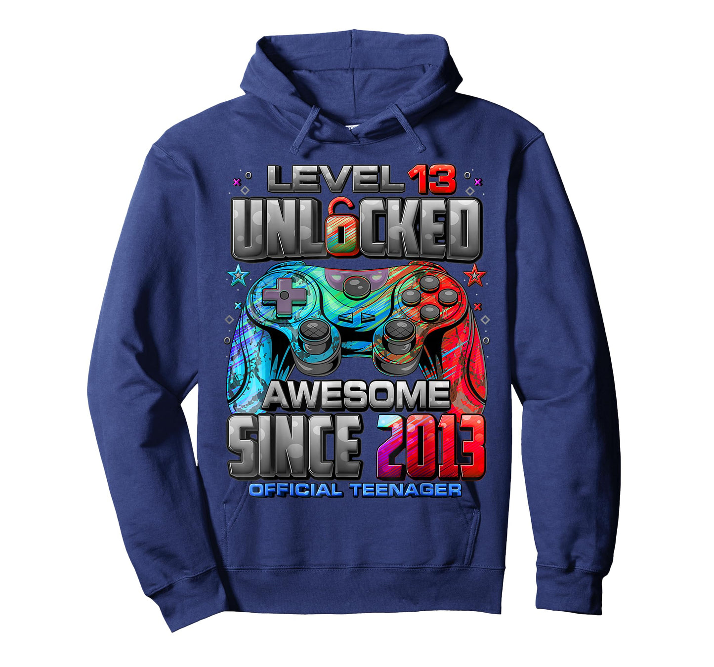 Level 13 Unlocked Awesome Since 2013 13th Birthday Boy Gamer T-Shirt