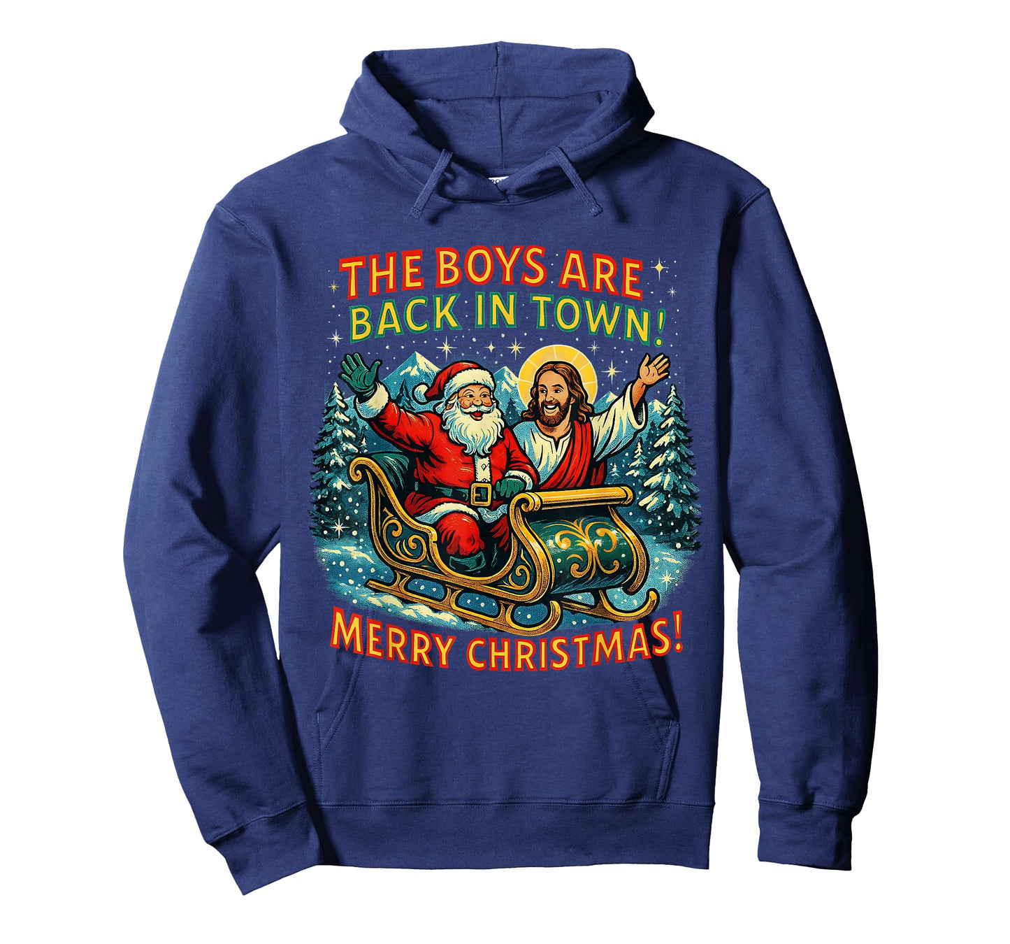 The Boys are Back in Town Merry Christmas Design T-Shirt