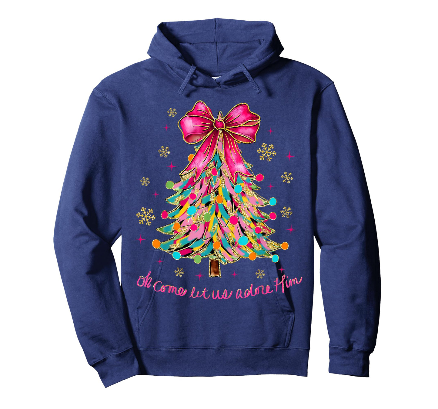 Oh Come Let Us Adore Him Jesus Christian Holiday Christmas T-Shirt