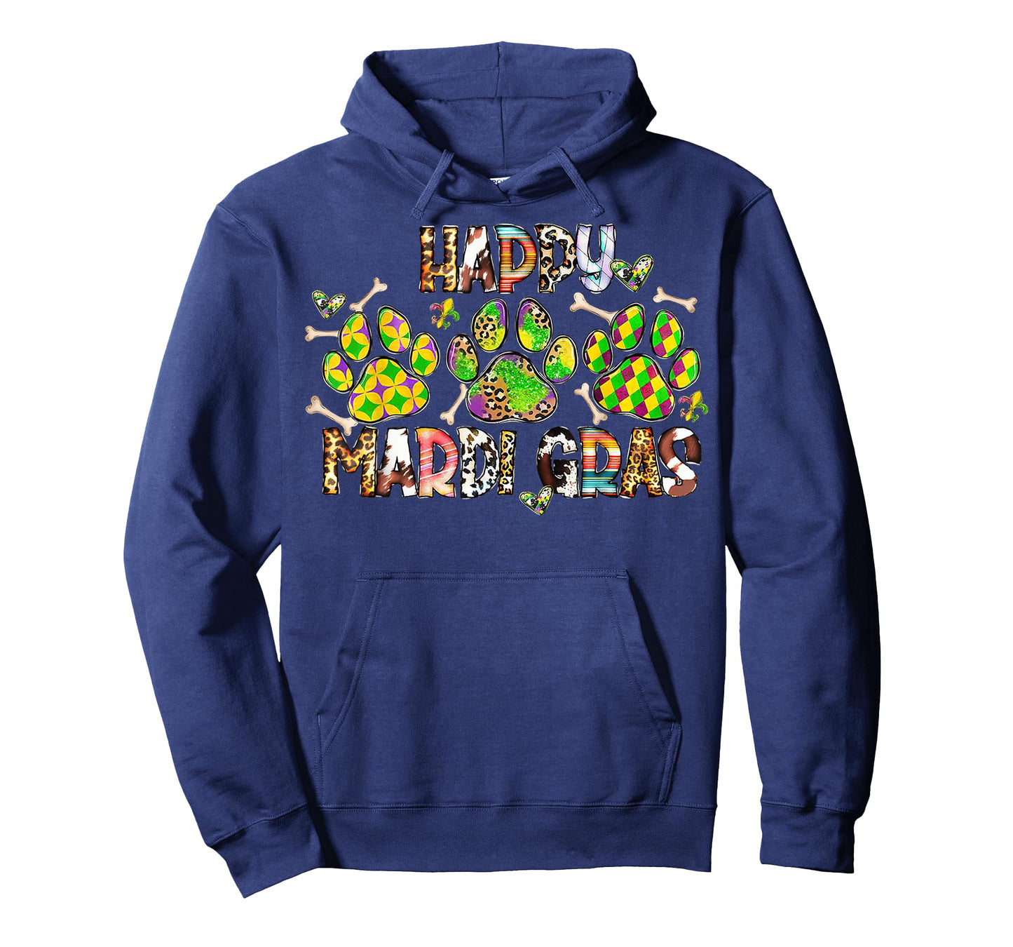 Paw Happy Mardi Gras Dog Lover Masquerade Festival Parade T-Shirt
