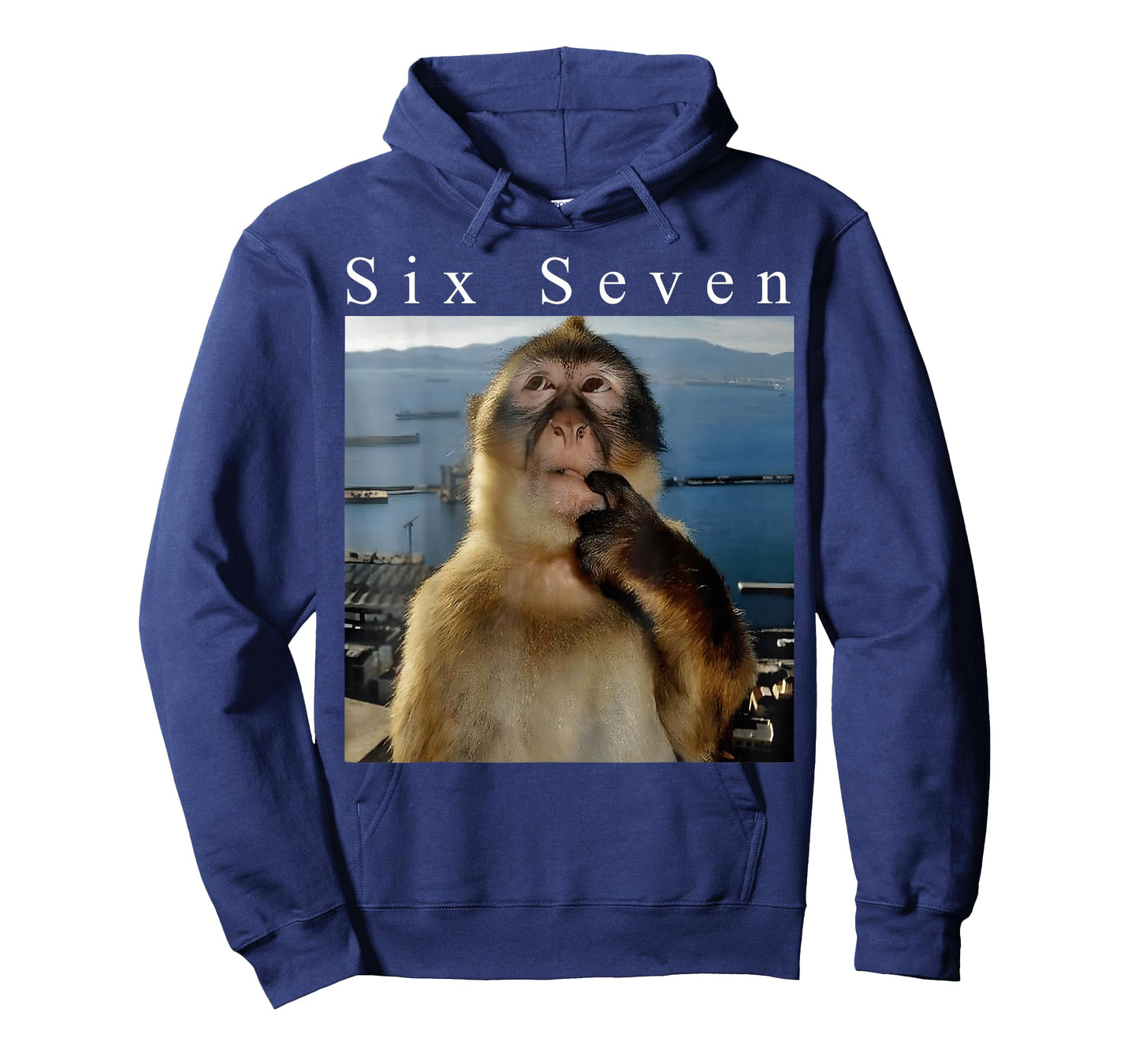Six Seven Thinking Monkey Meme Humor Brainrot T-Shirt