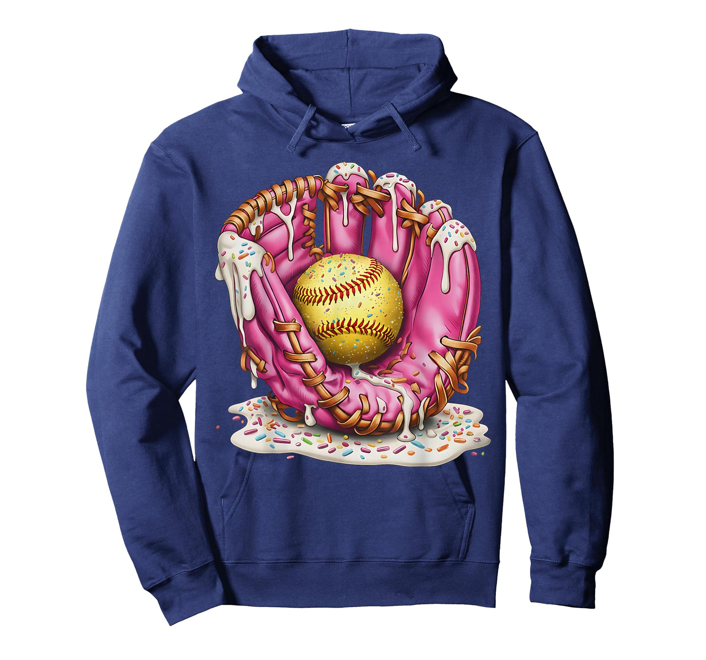 Softball Drip Ice Cream Sprinkles Softball Glove Game Day T-Shirt