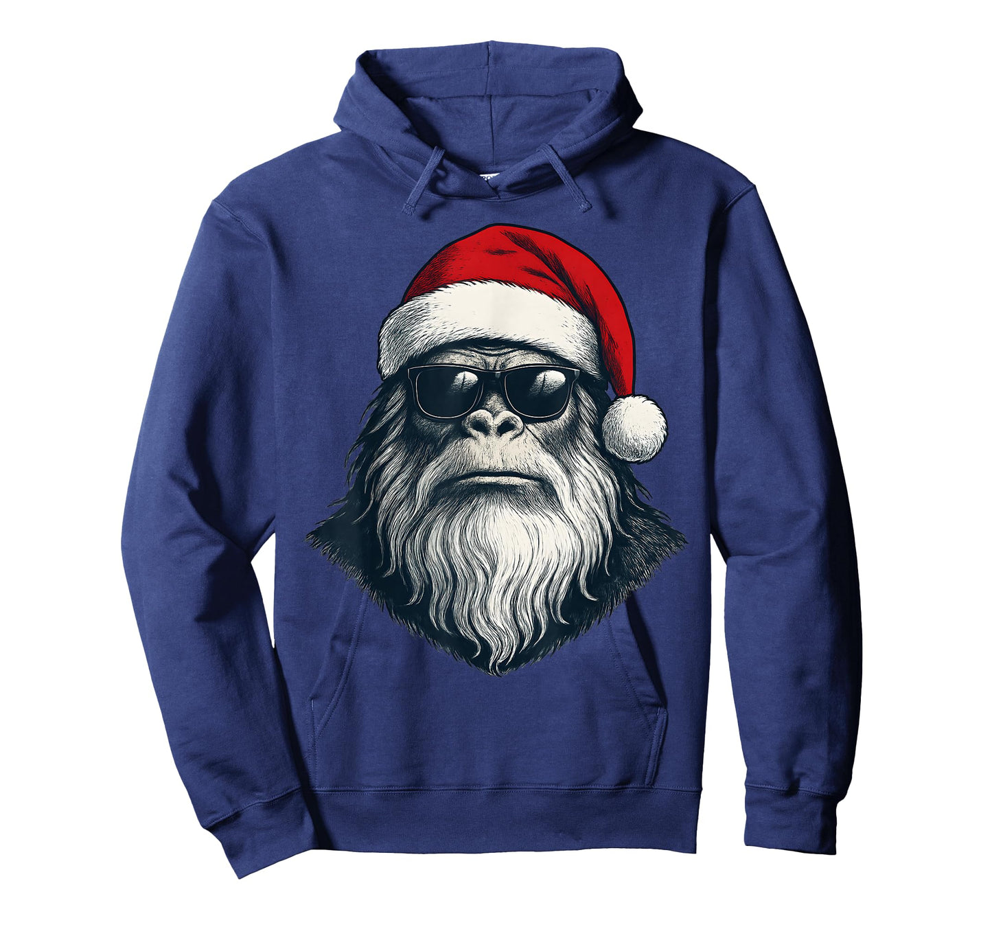 Bigfoot Face Sunglasses Santa Christmas Funny Xmas Sasquatch T-Shirt