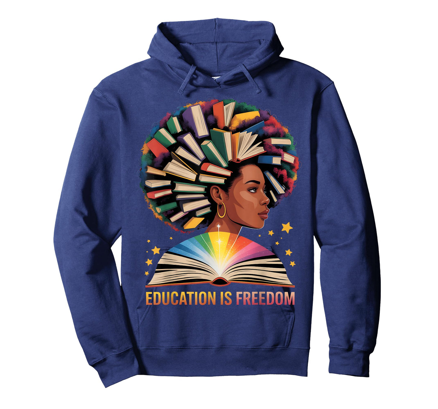 Education is Freedom Afro Women Book Illustration Teacher T-Shirt
