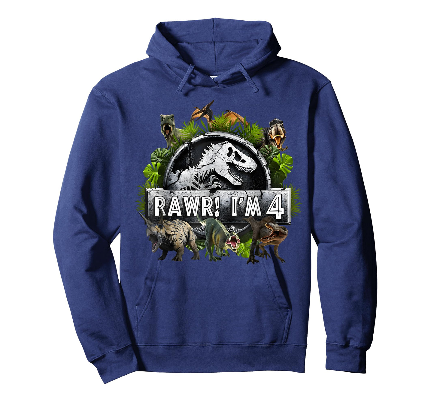Rawr I'm 4 4th Birthday T Rex Dinosaur Funny Party Boys Kids T-Shirt