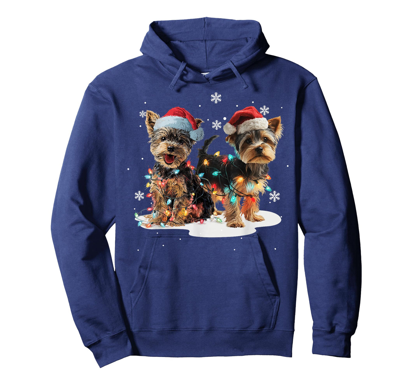 Cute Yorkshire Dog Christmas Lights Xmas Holidays T-Shirt