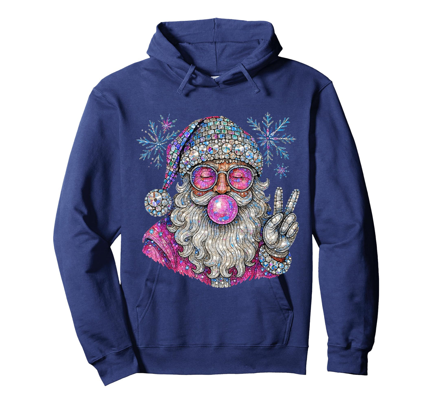 Groovy Glam Santa Bubblegum Christmas T-Shirt