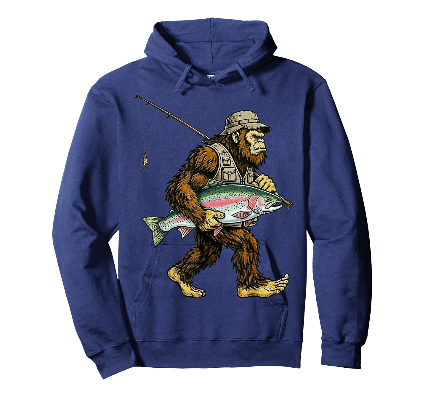 Rainbow Trout Bigfoot Fisherman River Fishing Sasquatch T-Shirt