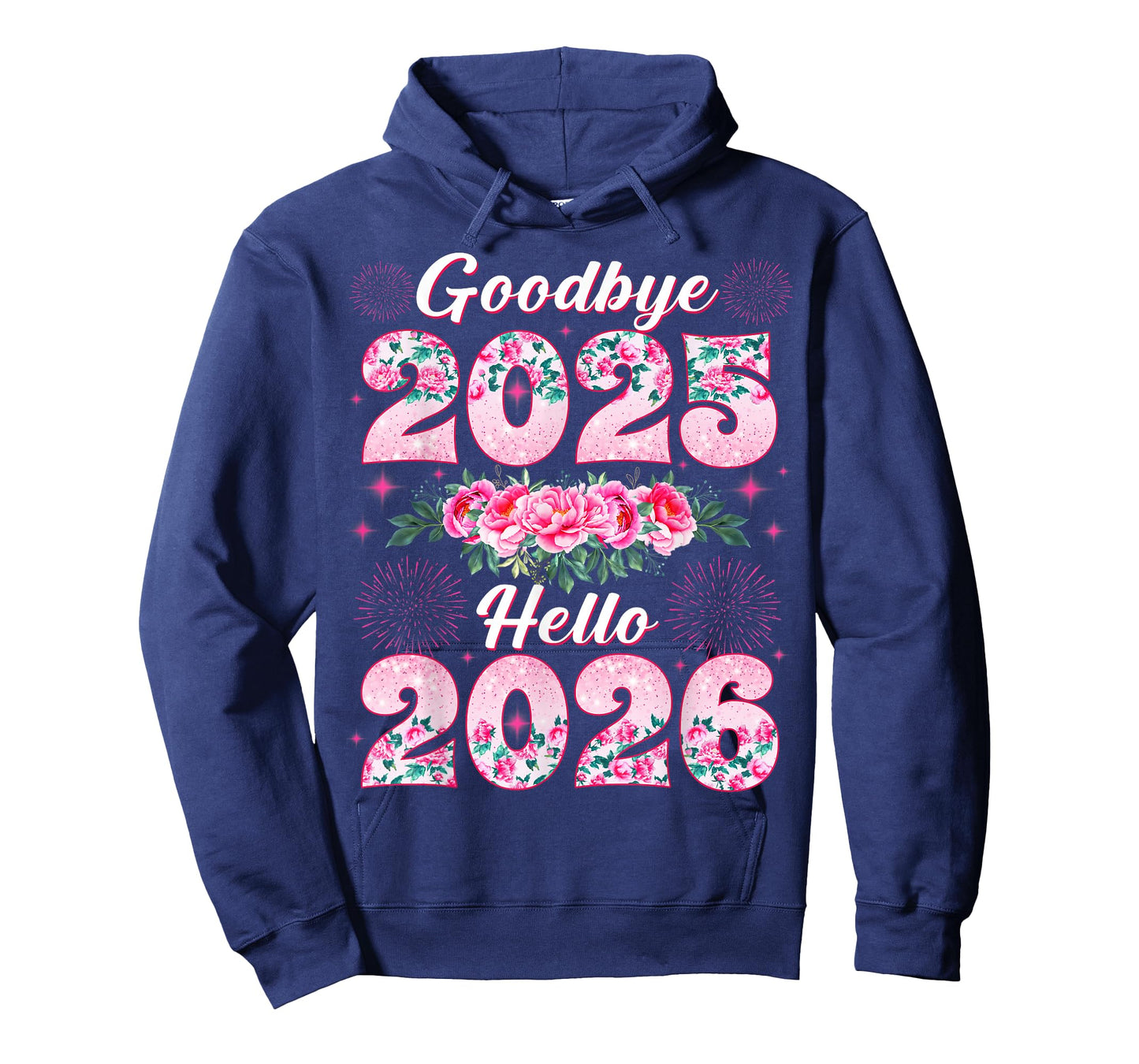 Happy New Year 2026 Floral Goodbye 2025 Hello 2026 T-Shirt