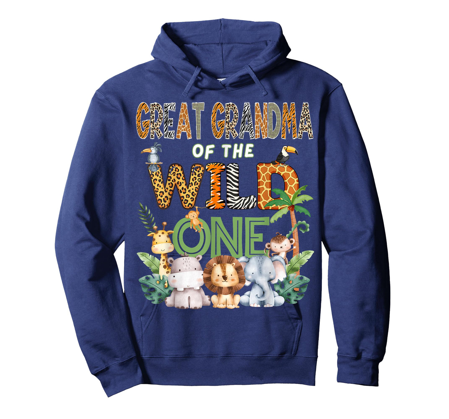 Great Grandma of The Wild One Safari 1St Birthday Kids T-Shirt