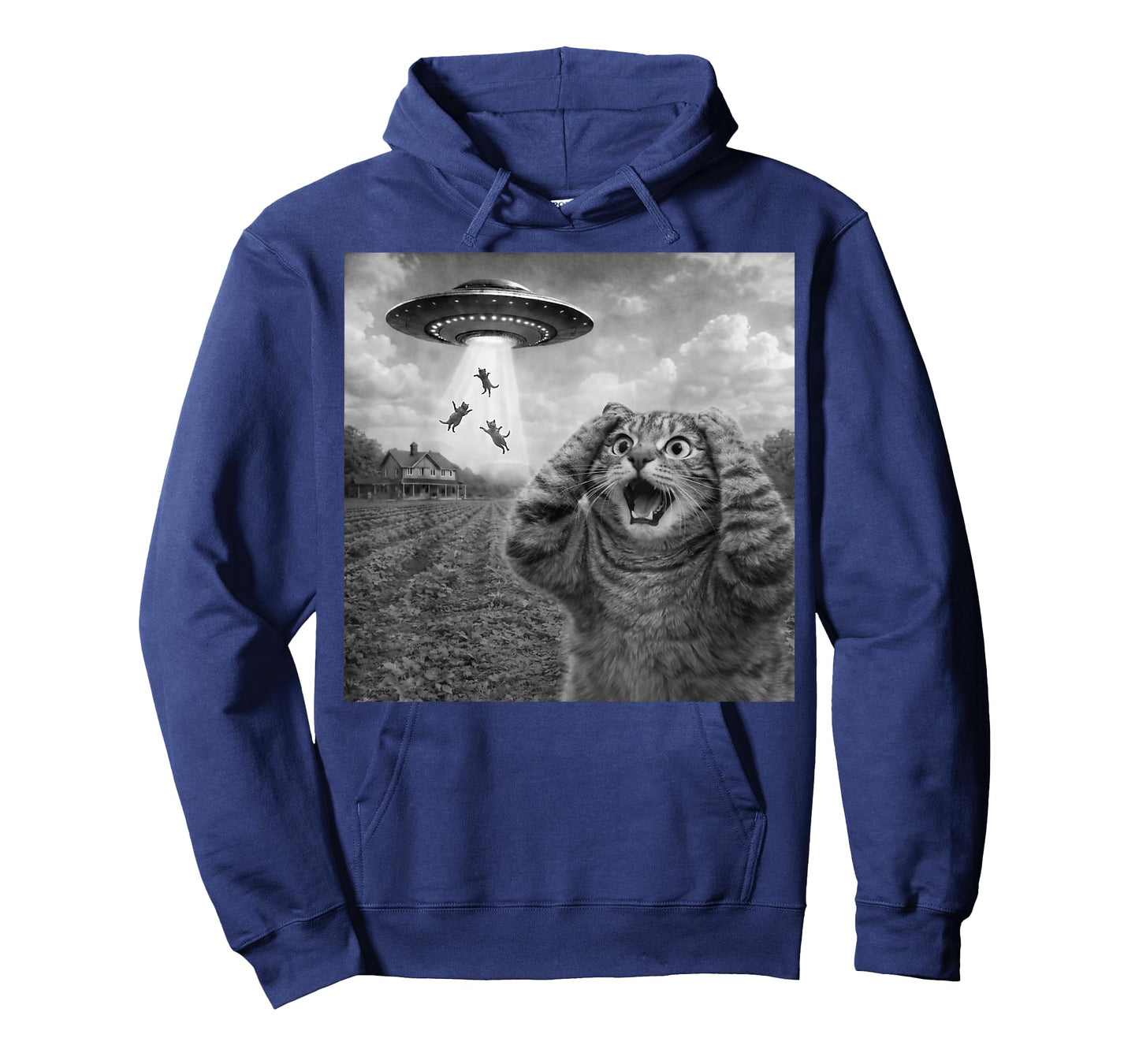 Cat Selfie Alien UFO Funny Cats Gifts for Men Women Boy Kid T-Shirt