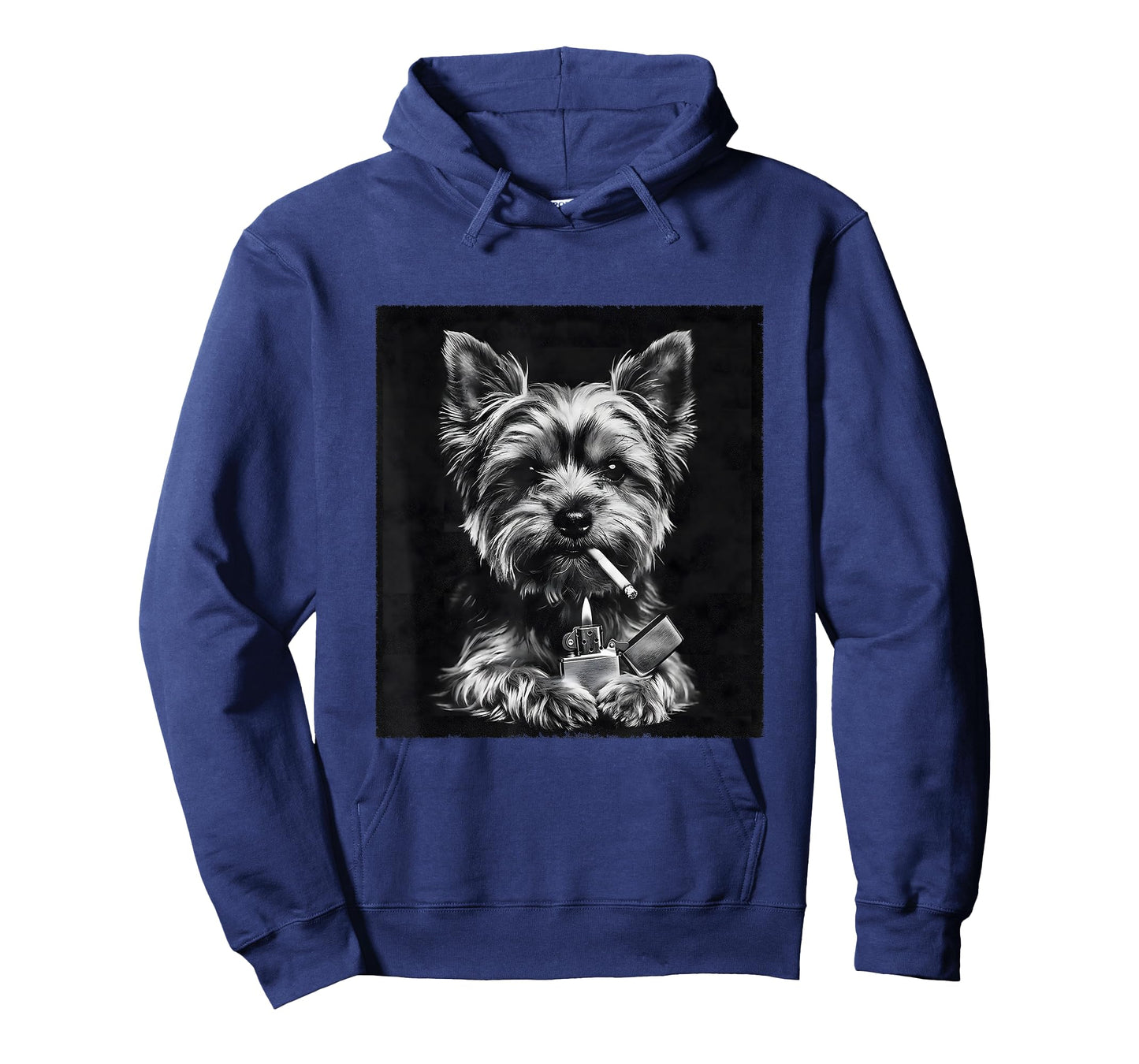 Yorkie Smoking Cigarette Funny Dog Photography Meme T-Shirt
