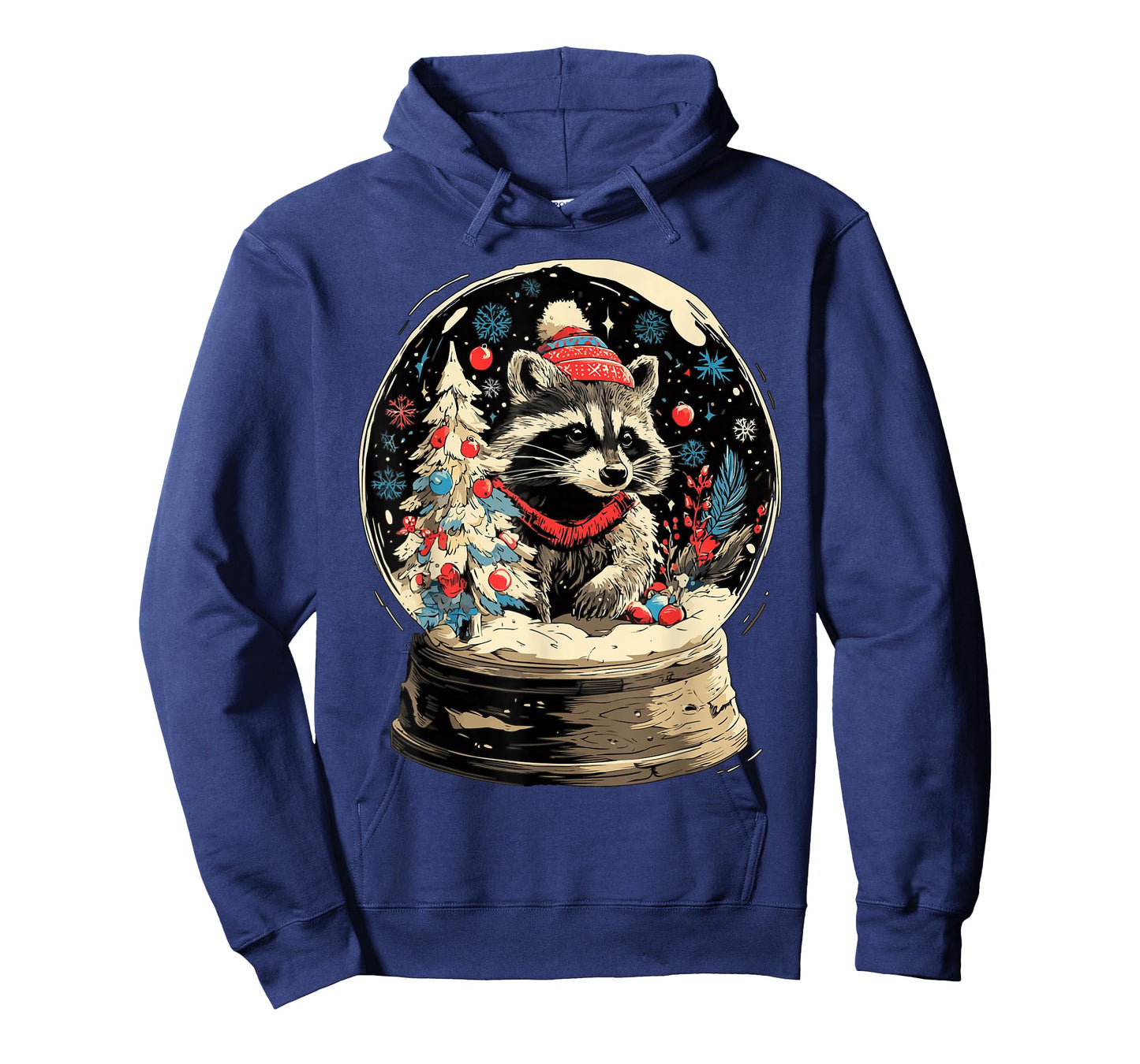 Cute Raccoon Snow Globe Winter Scene Forest Animal Christmas T-Shirt