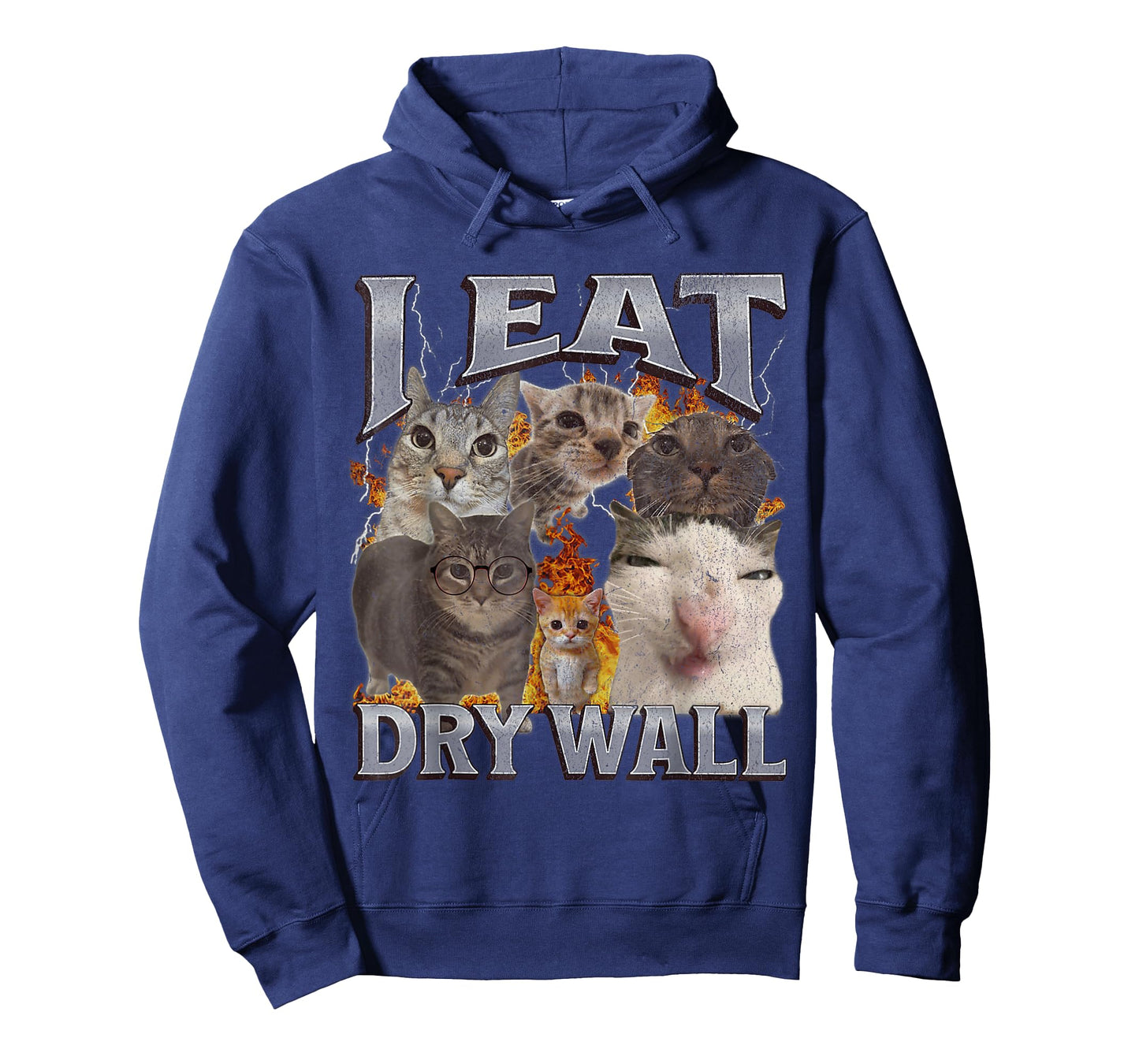 I Eat Drywall Funny Cat Meme Bootleg Graphic T-Shirt