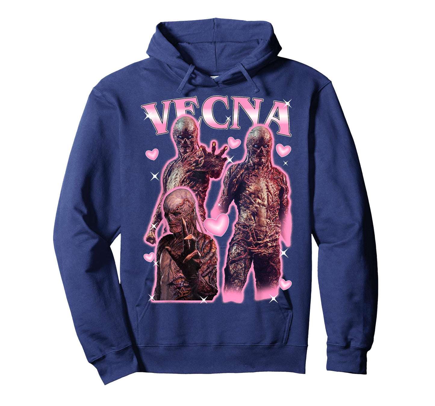 Stranger Things Vecna Monster Form Pink Hearts T-Shirt