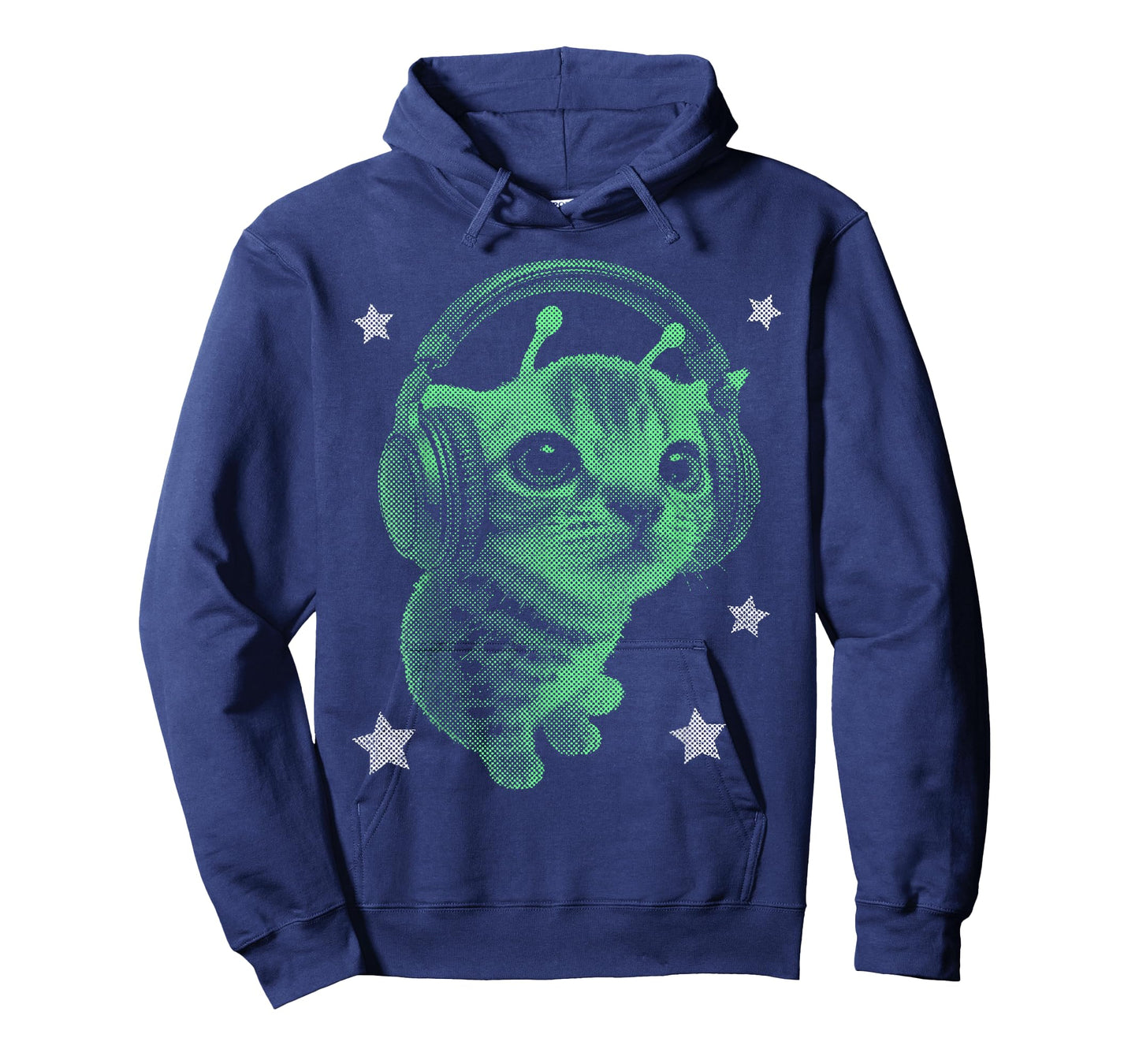 Y2K Alien Cat Headphones T-Shirt
