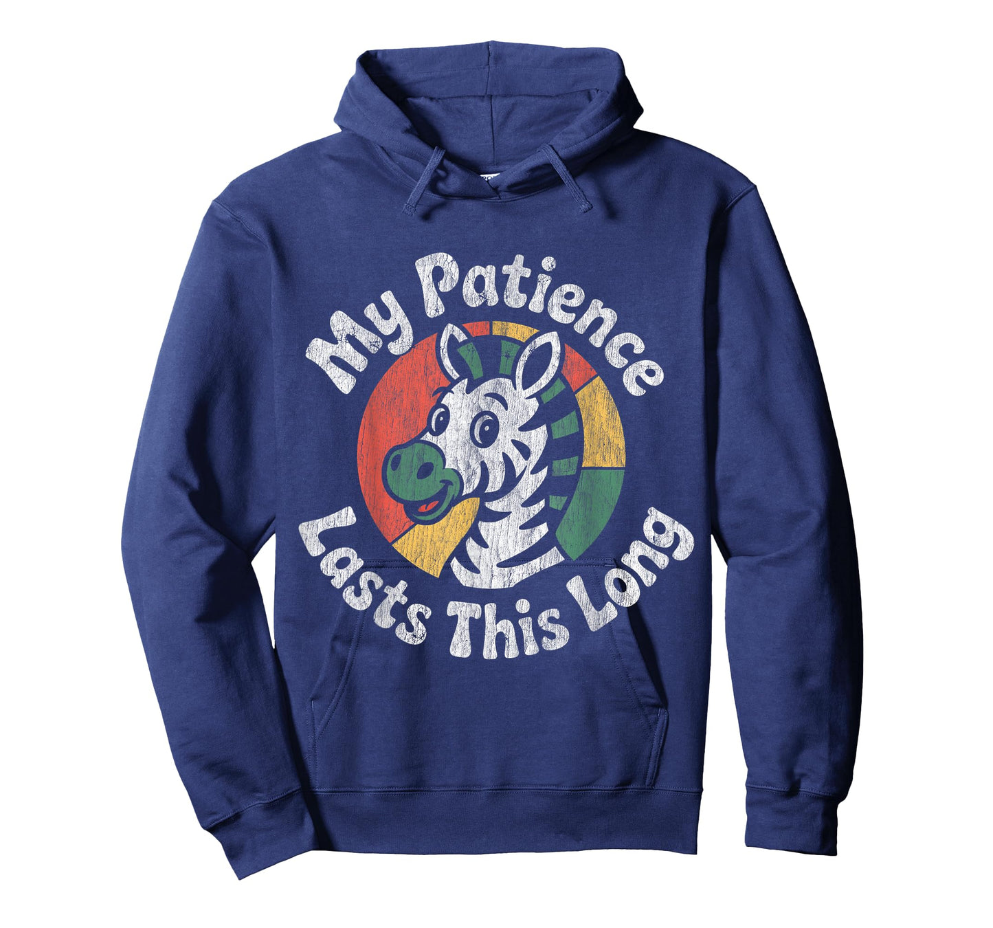 My Patience Lasts This Long Vibrant Retro Zebra Animal Lover T-Shirt