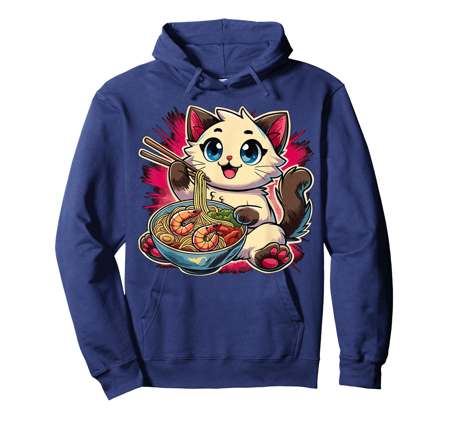 Siamese Cat Eating Ramen T-Shirt