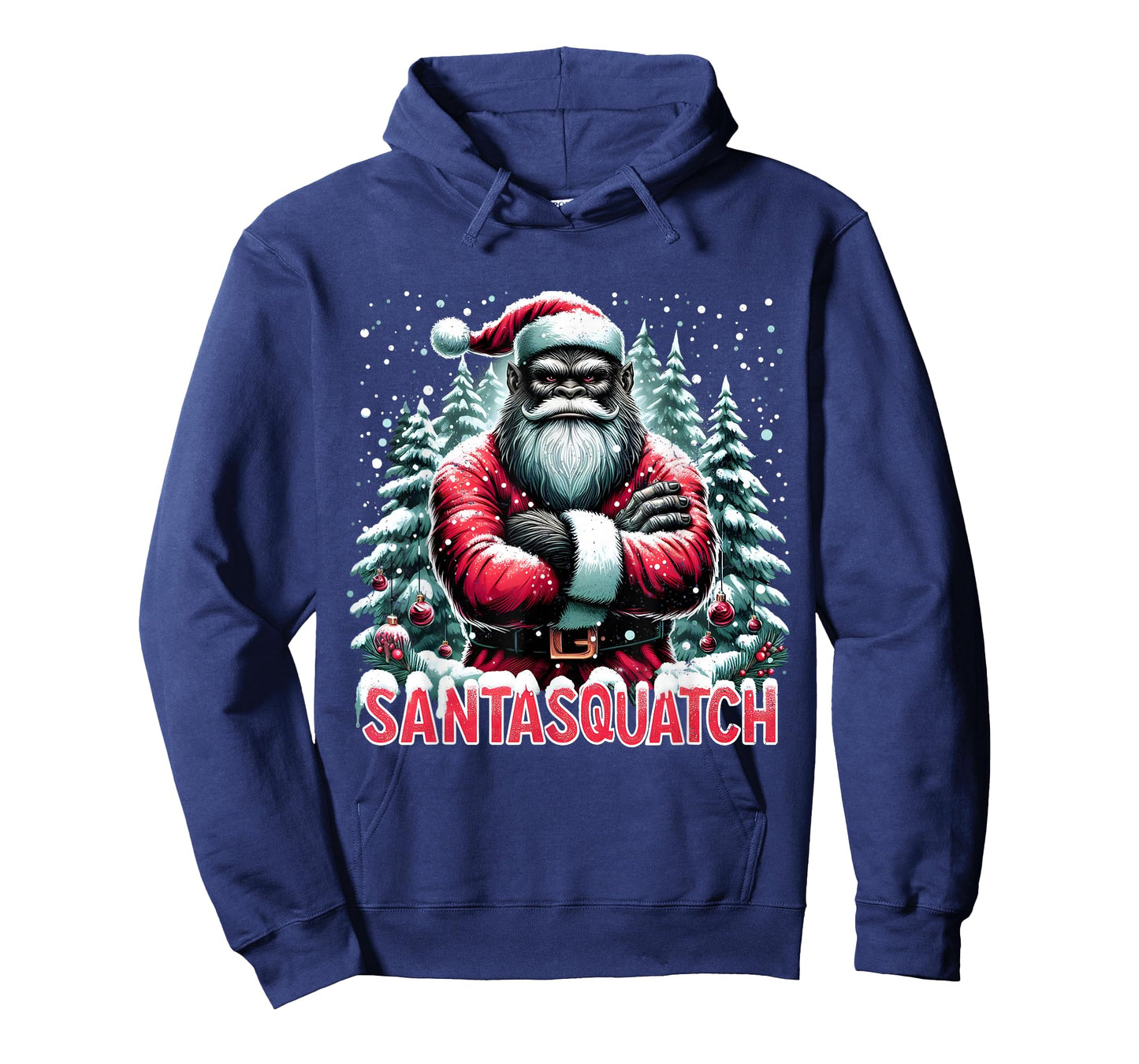 Santasquatch Funny Bigfoot Santa Christmas Art T-Shirt
