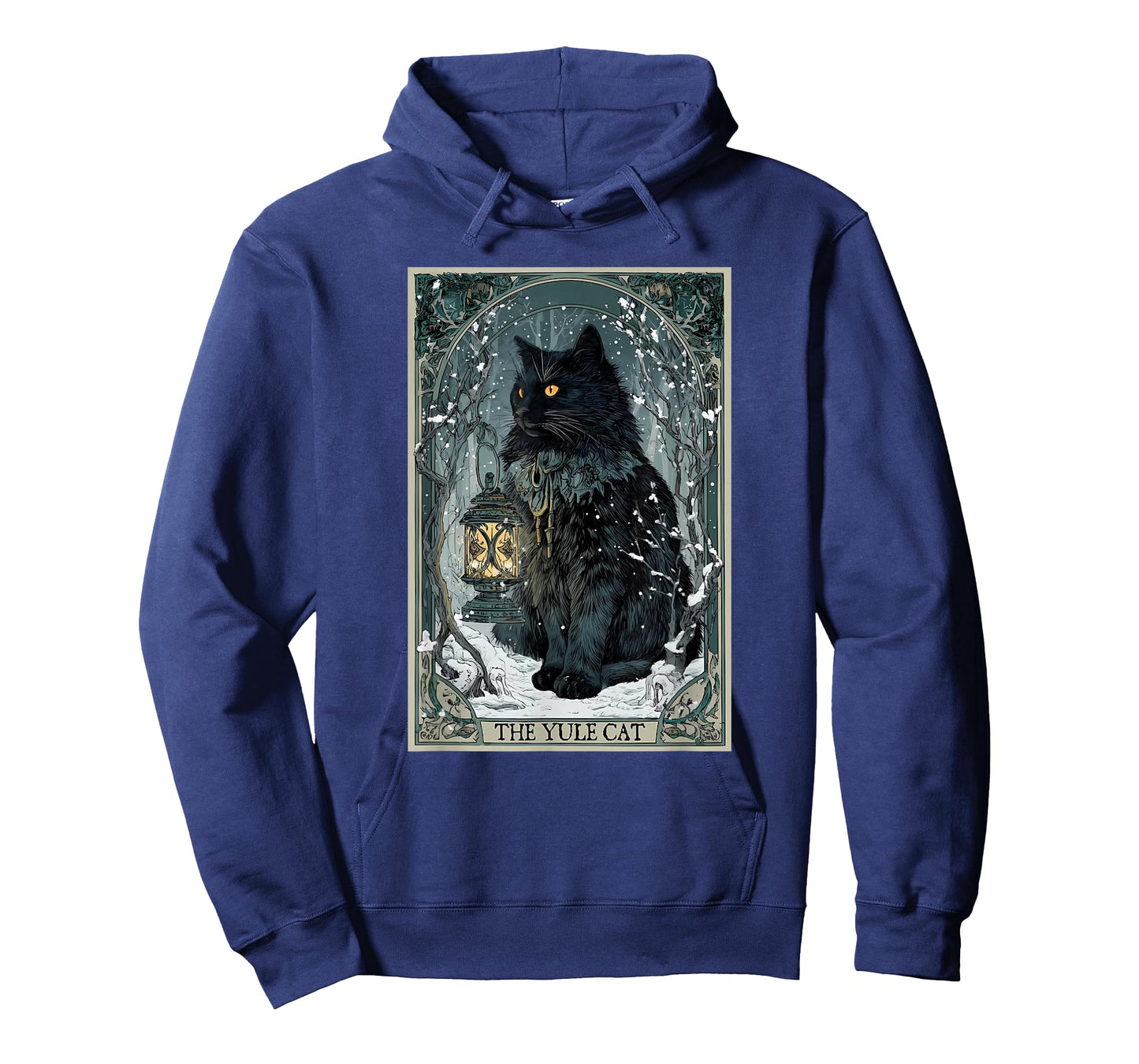 Creepmas Vintage The Yule Cat Tarot Card Dark Christmas T-Shirt