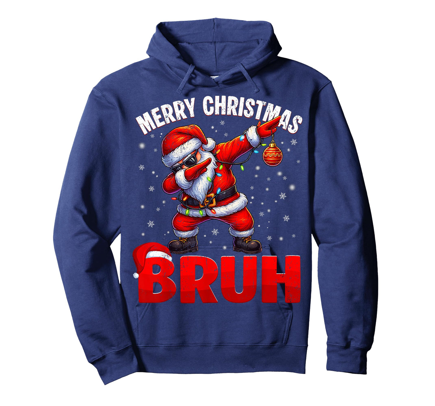Merry Christmas Bruh Funny Santa Christmas PJs Men Boys Kids T-Shirt