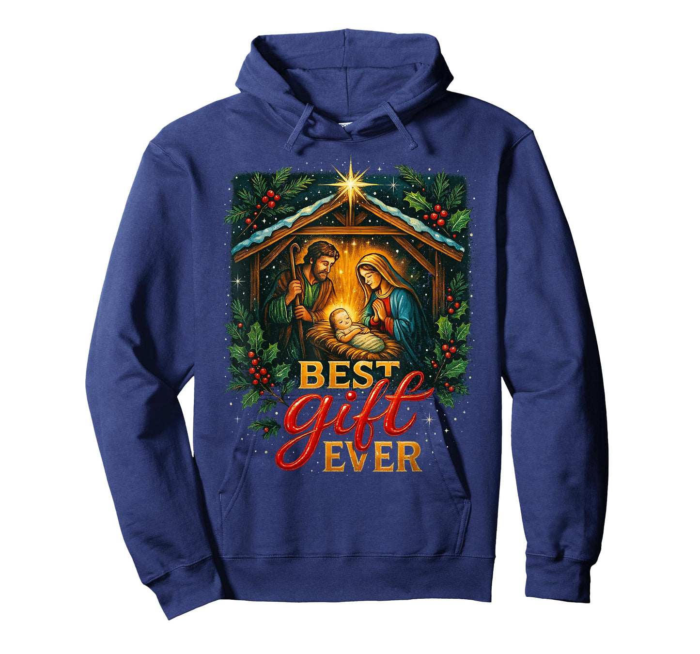 Jesus Nativity Scene Faithful Christmas Christian Design T-Shirt