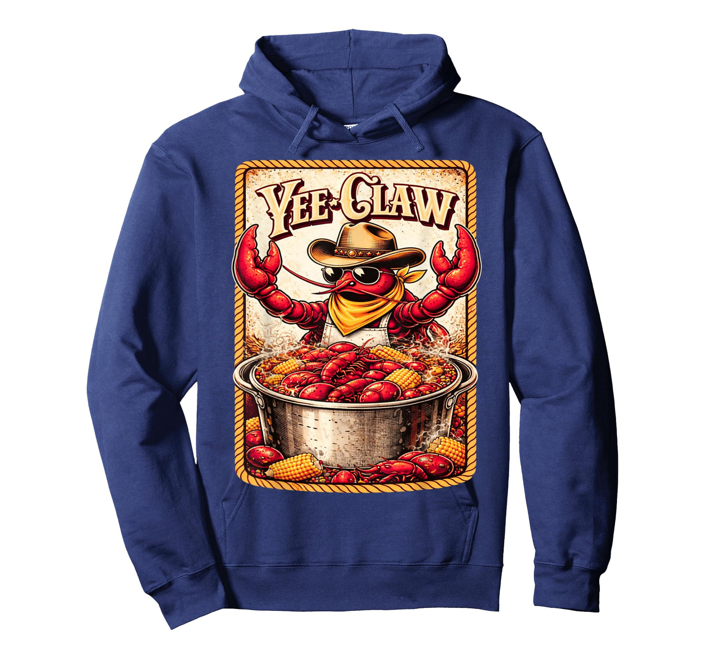 Yee Claw Funny Vintage Crawfish Boil Cajun Seafood Festival T-Shirt