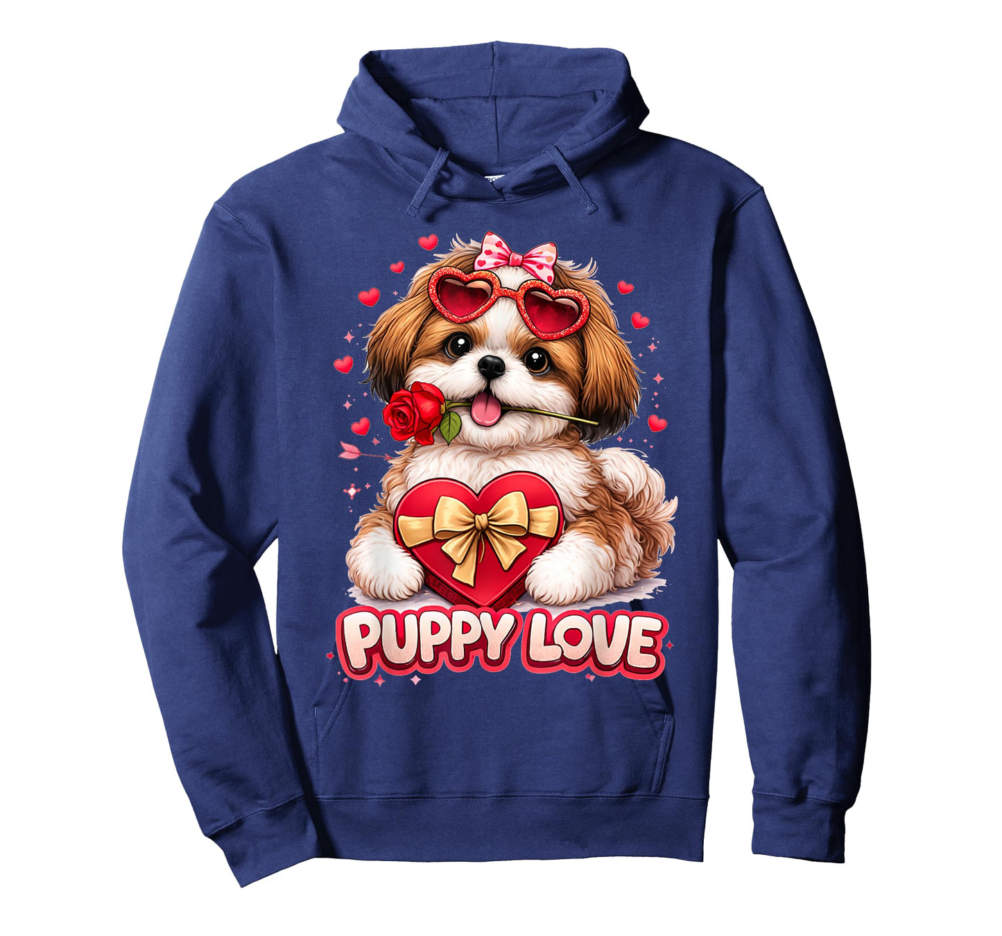 Valentine Shih Tzu Dog Cute Puppy Romance T-Shirt