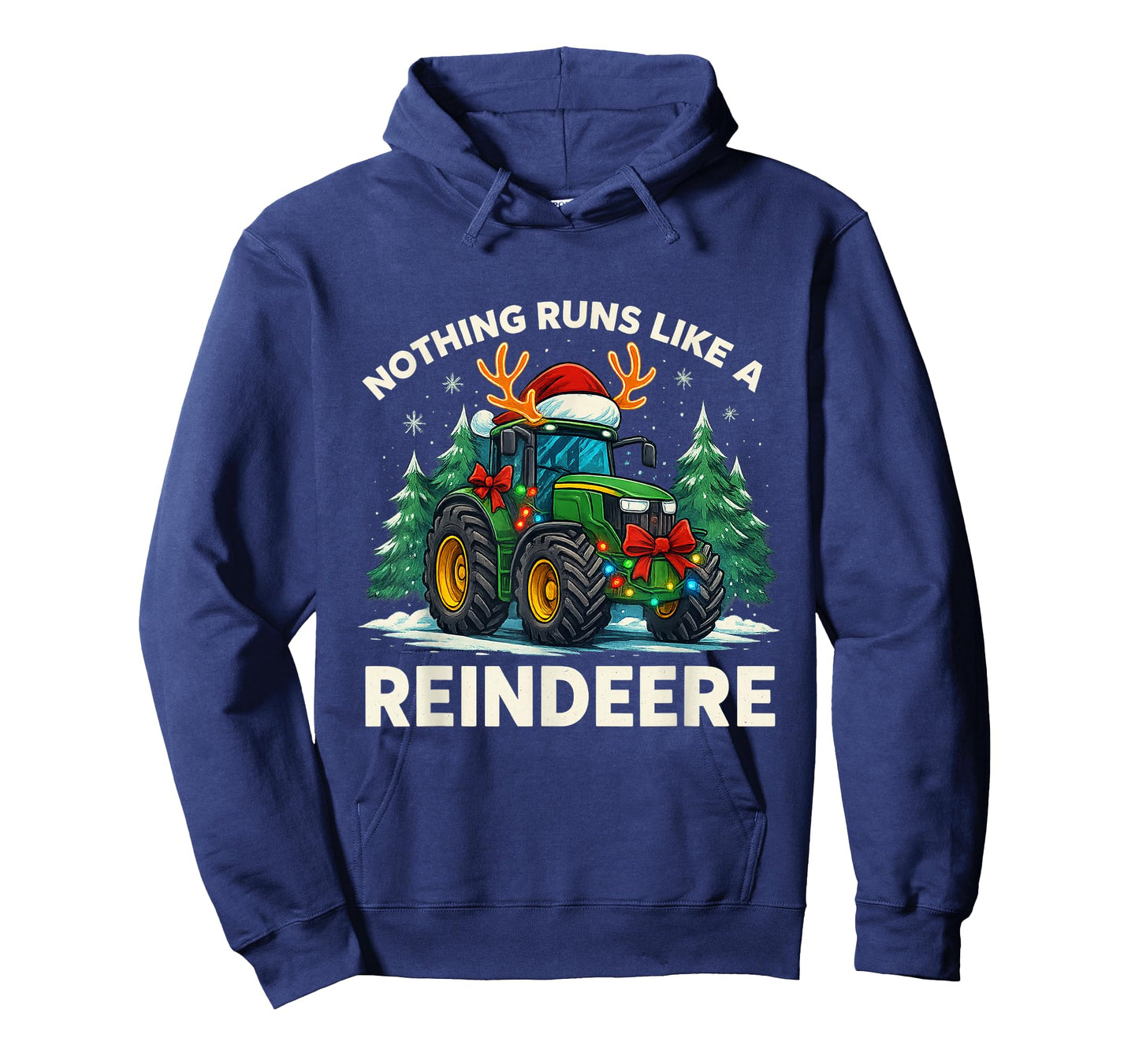 Funny Christmas Tractor Nothing Runs Like a Reindere T-Shirt