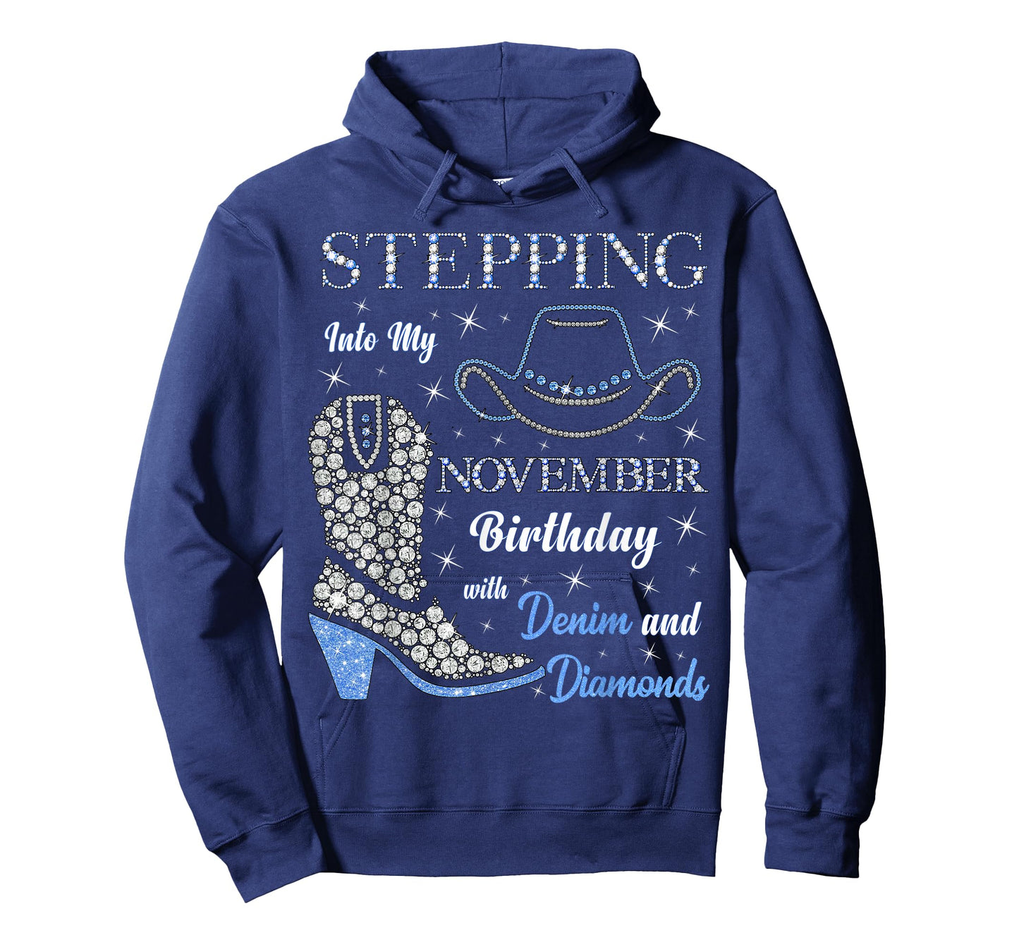 Stepping Into My November Birthday with Denim and Diamonds T-Shirt