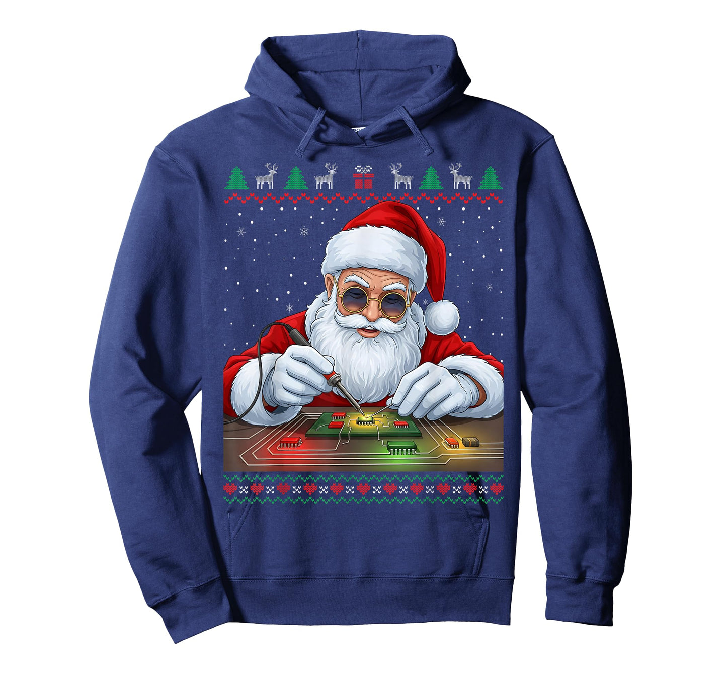 Santa Claus Soldering Circuit Board Christmas T-Shirt