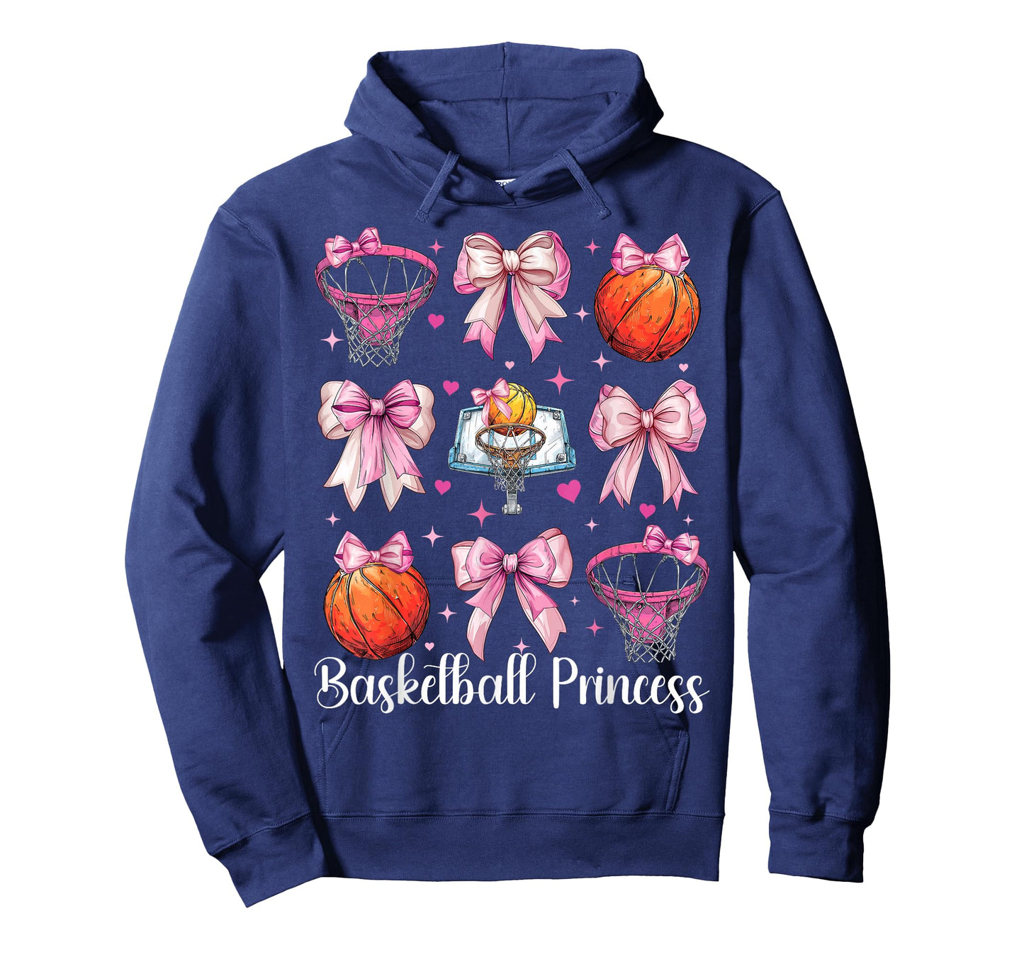 Basketball Princess Basketball Girl Pink Coquette Bow T-Shirt