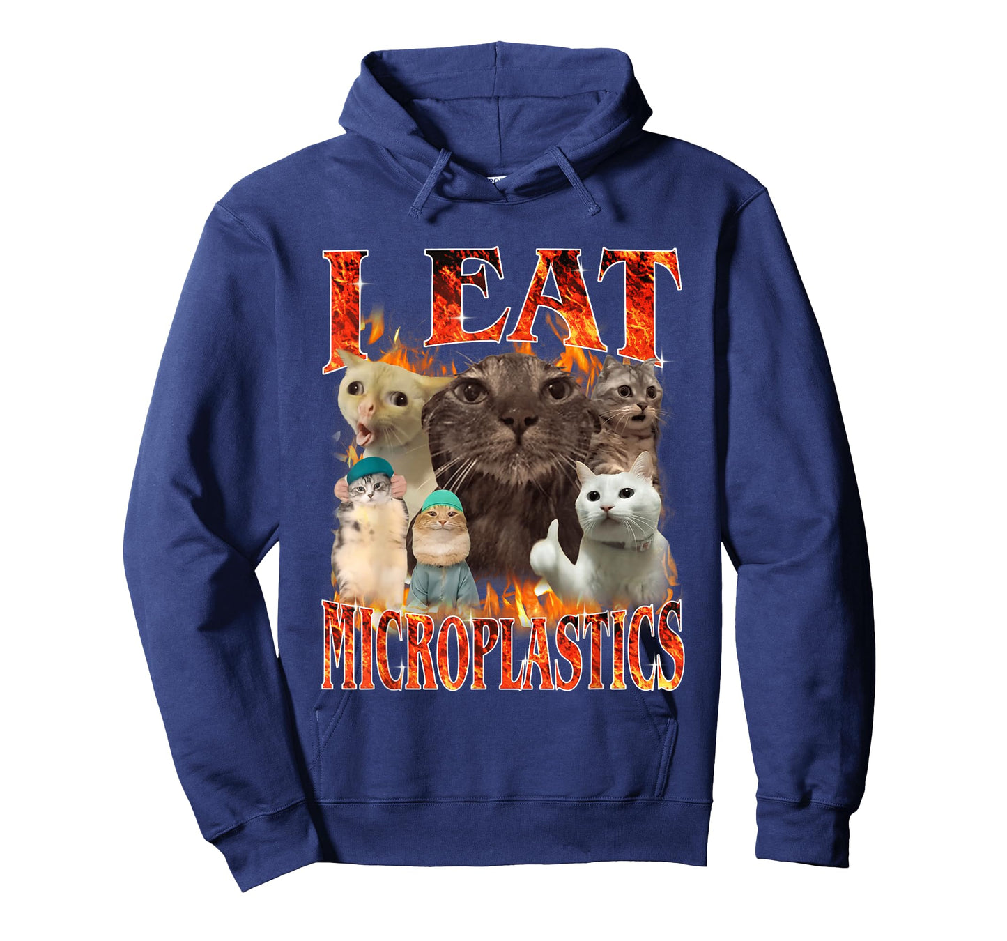 I Eat Microplastics Offensive Cat Meme Bootleg Men Women T-Shirt