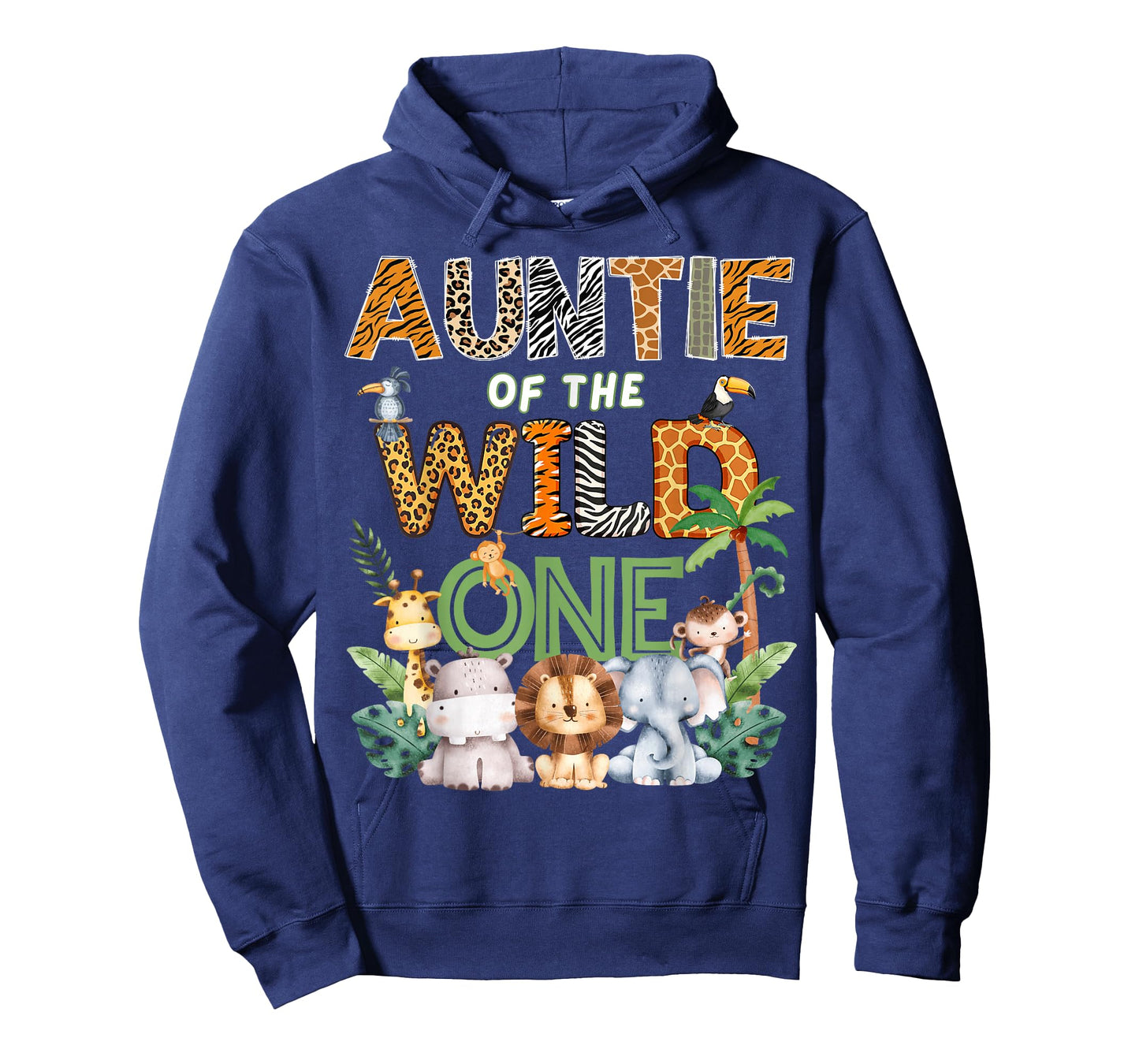 Auntie of The Wild One Safari 1St Birthday Kids T-Shirt