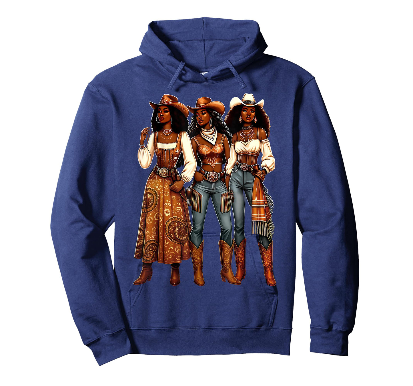 Cowgirl Western Afro Black Women African Black History Month T-Shirt