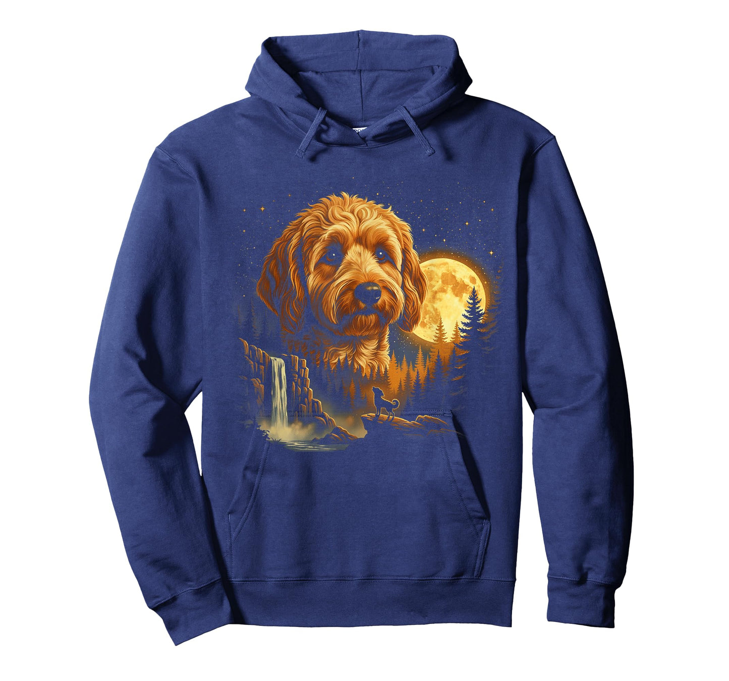 Goldendoodle Howling to The Moon Vintage Funny Goldendoodle T-Shirt