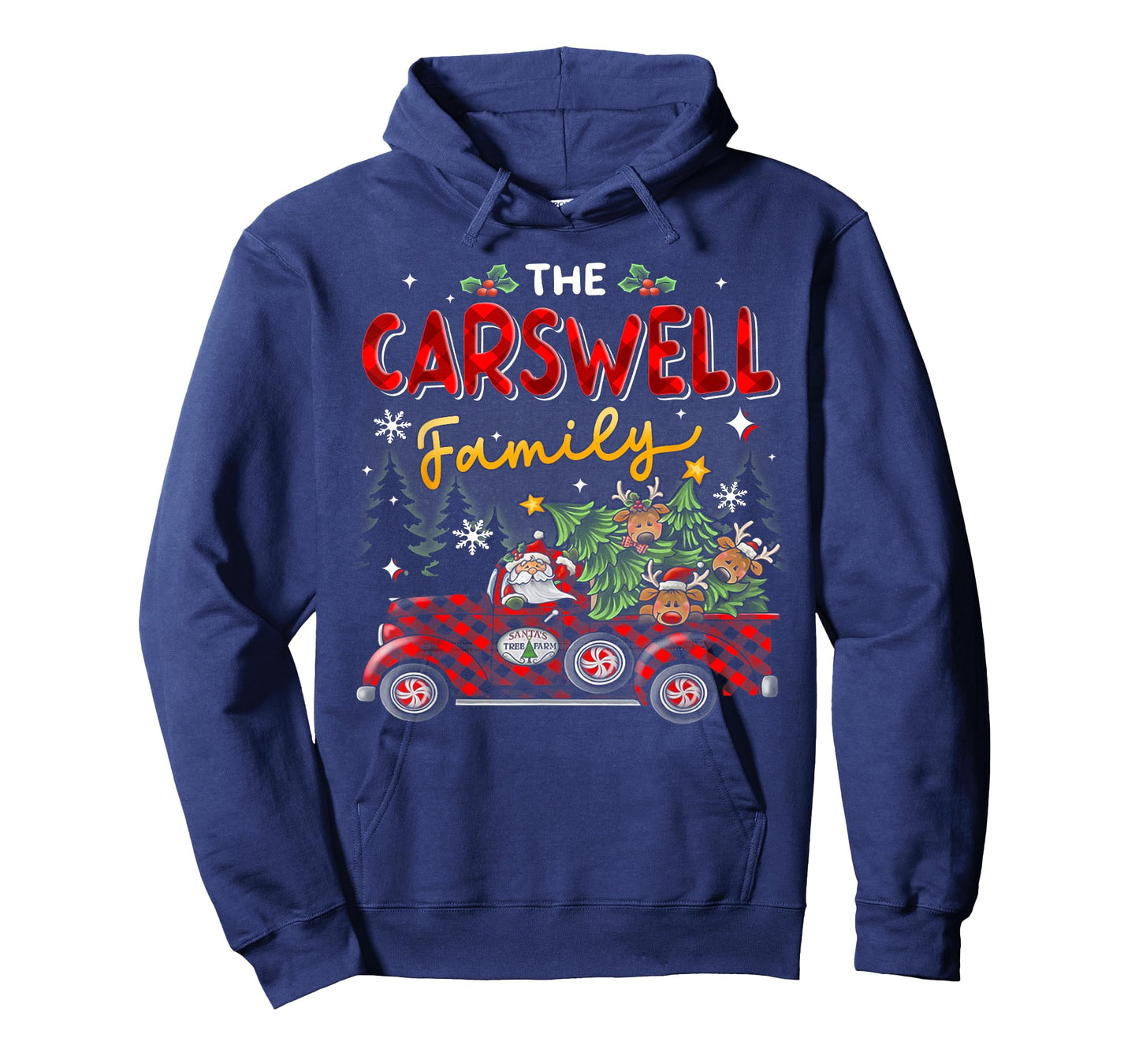 The Carswell Family Christmas Matching Pajamas Group Gift T-Shirt