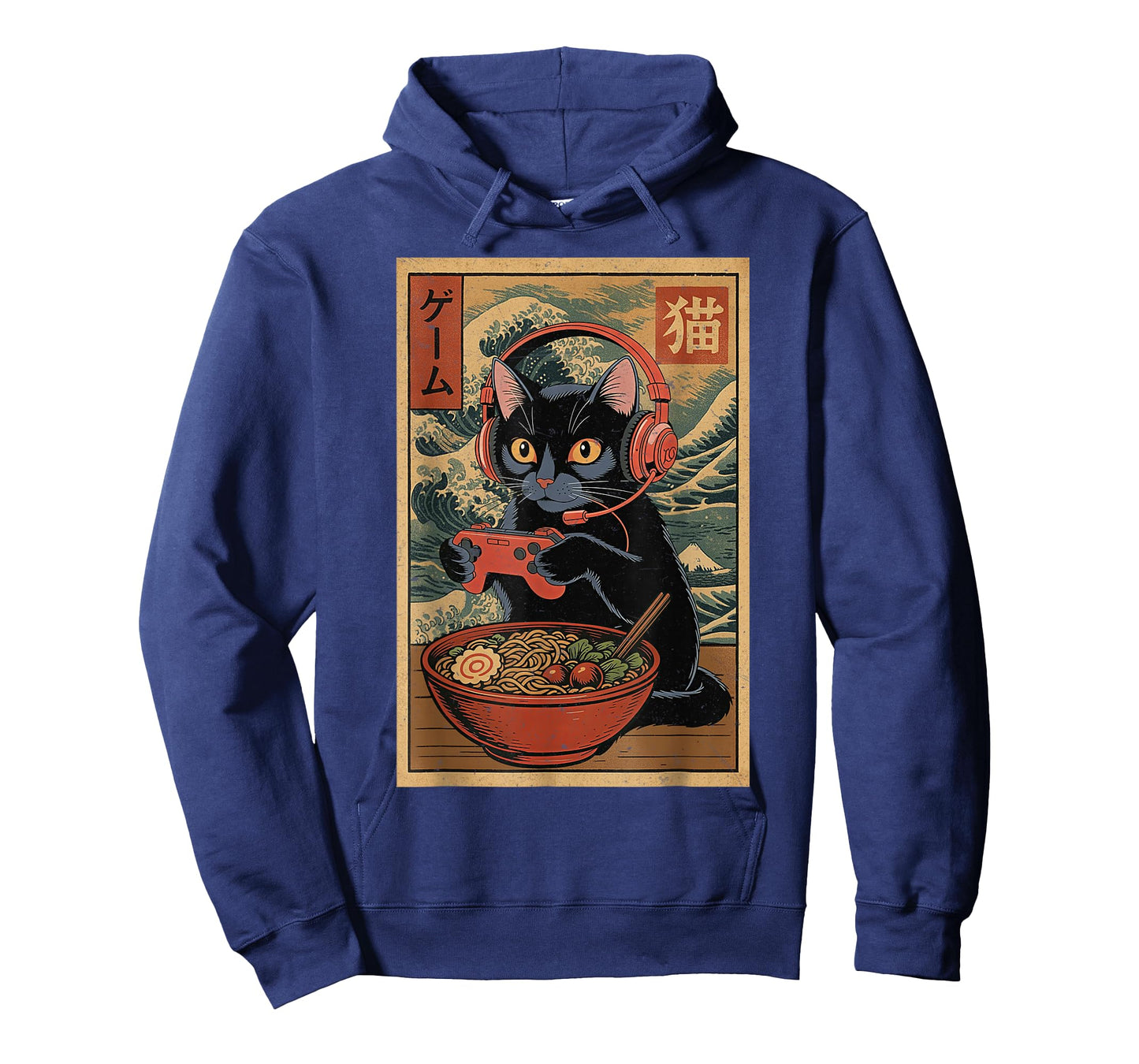 Cute Kawaii Gamer Cat Funny Ramen Retro Japanese Cat Gaming T-Shirt