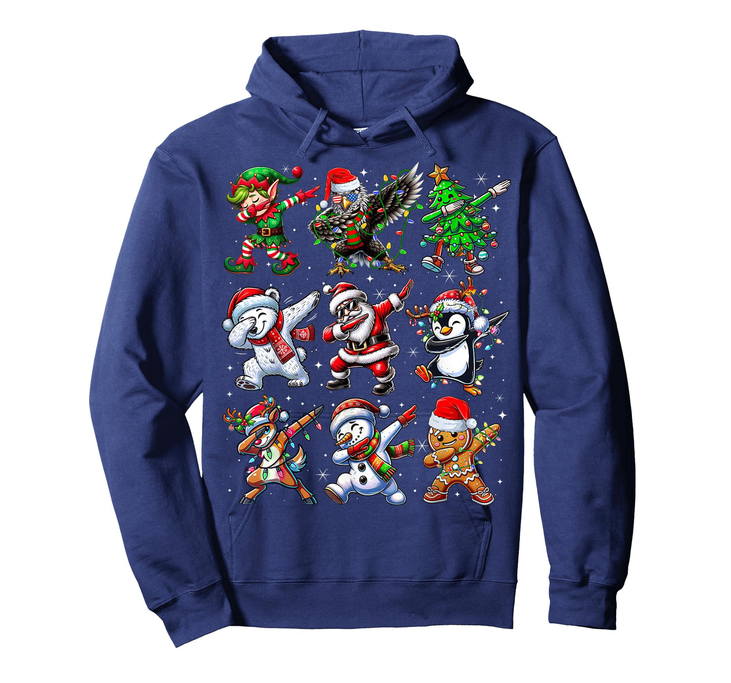 Funny Christmas Tree Lights Dabbing Santa Xmas Boys Men Kids T-Shirt