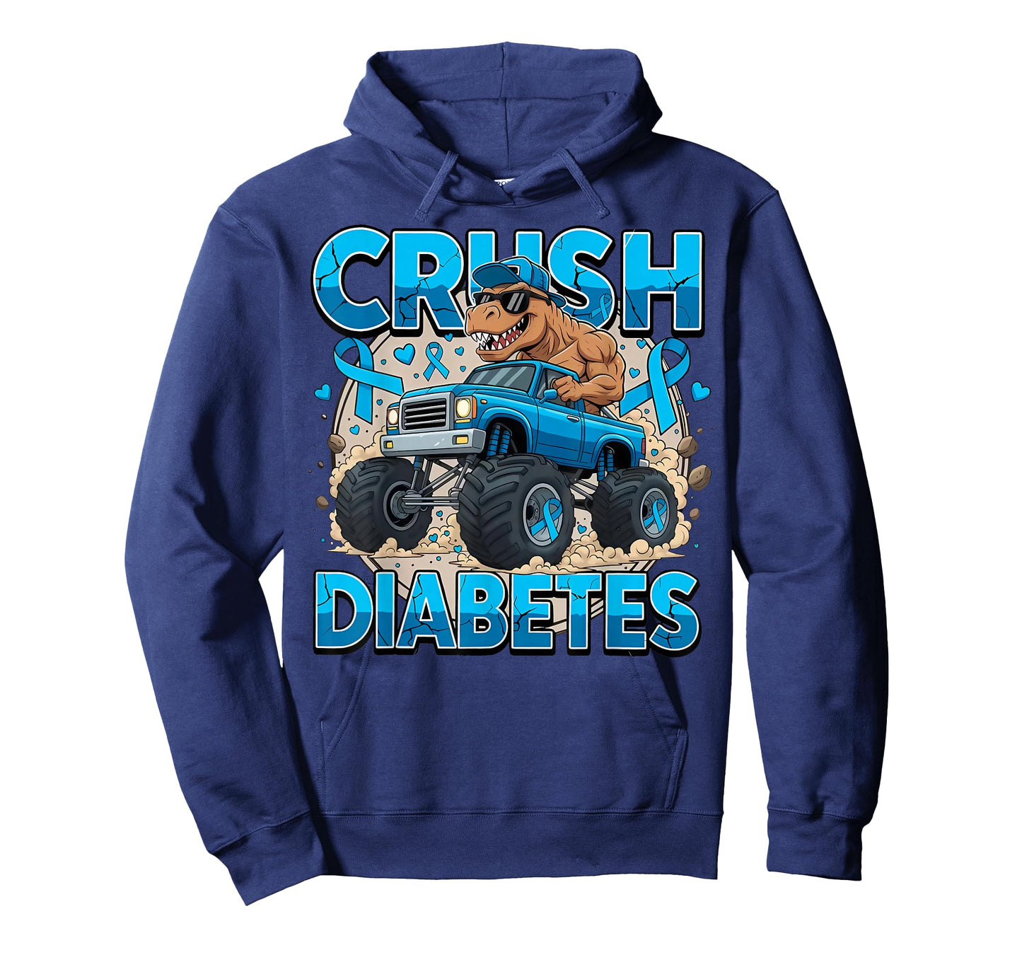 Crush Diabetes Awareness Monster Truck Toddler Boy Kids T-Shirt