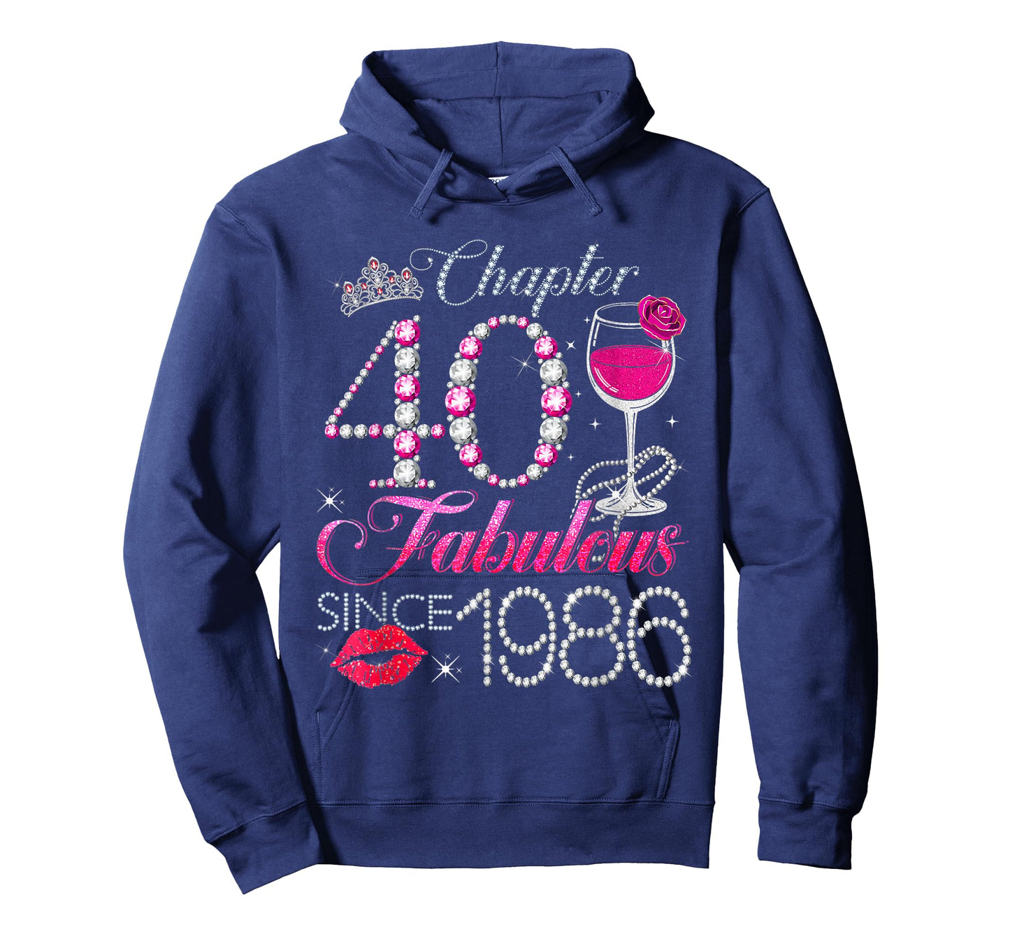 Chapter 40 Fabulous Since 1986 40th Birthday Queen Diamond T-Shirt