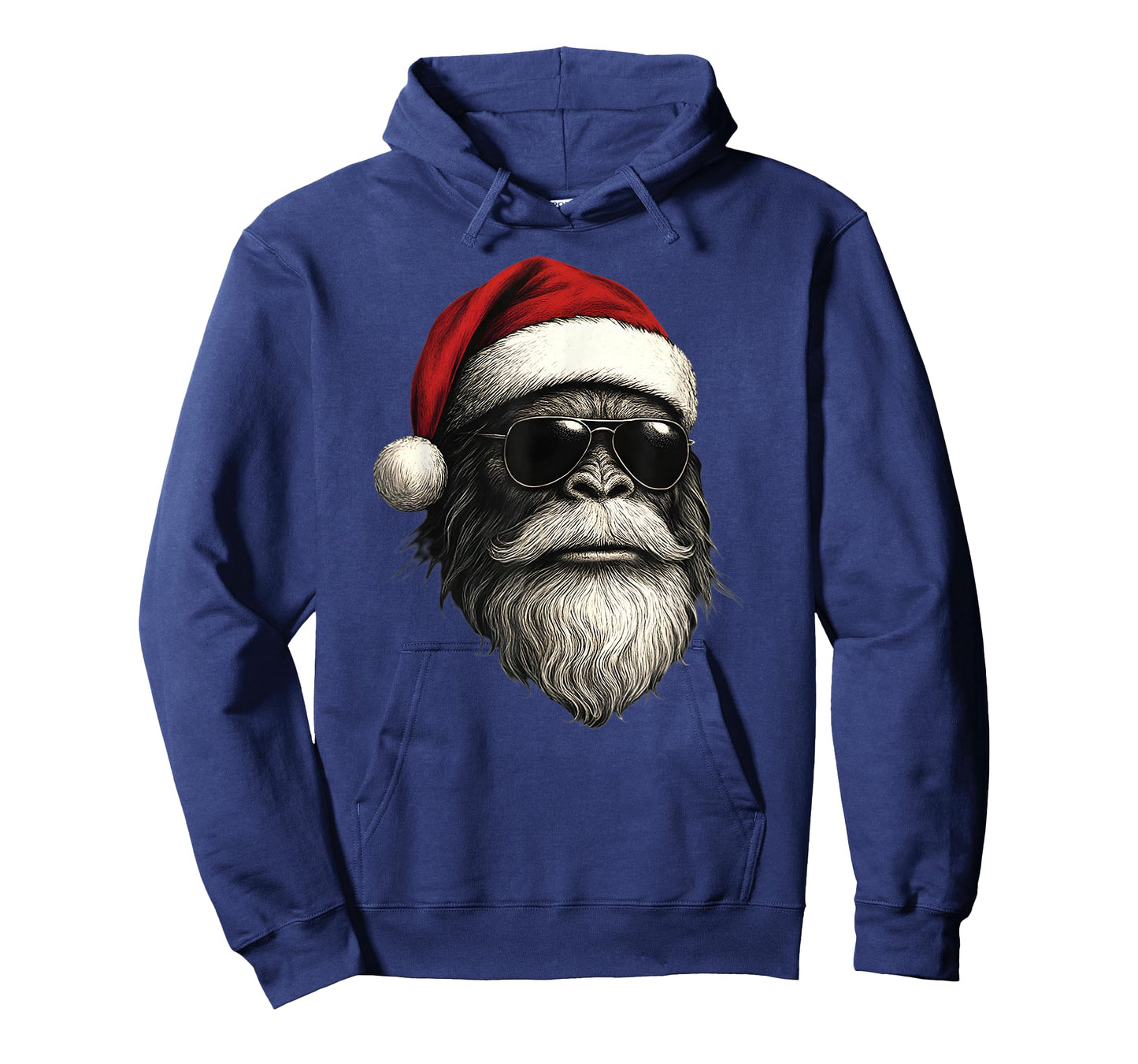 Bigfoot Face Sunglasses Santa Christmas Funny Xmas Sasquatch T-Shirt