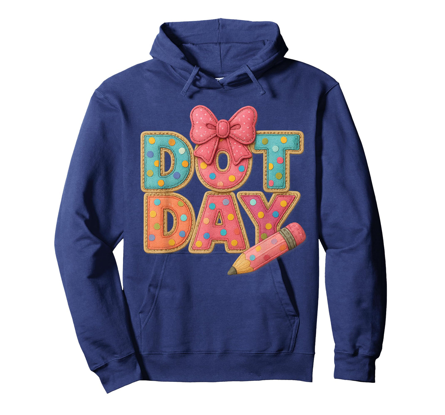 Dot Day Polka Letters with Cute Bow Pencil School Girls Kids T-Shirt