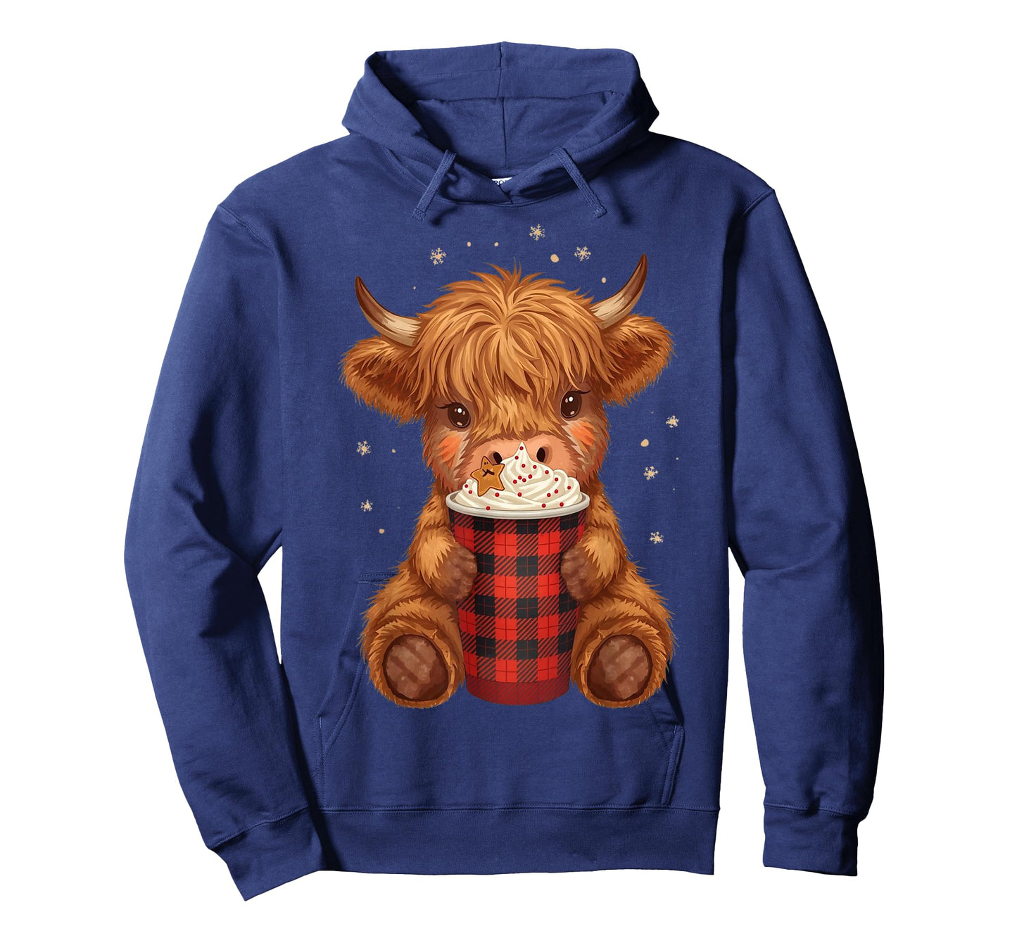 Christmas Highland Cow Mooey Cute Winter Design Fun T-Shirt