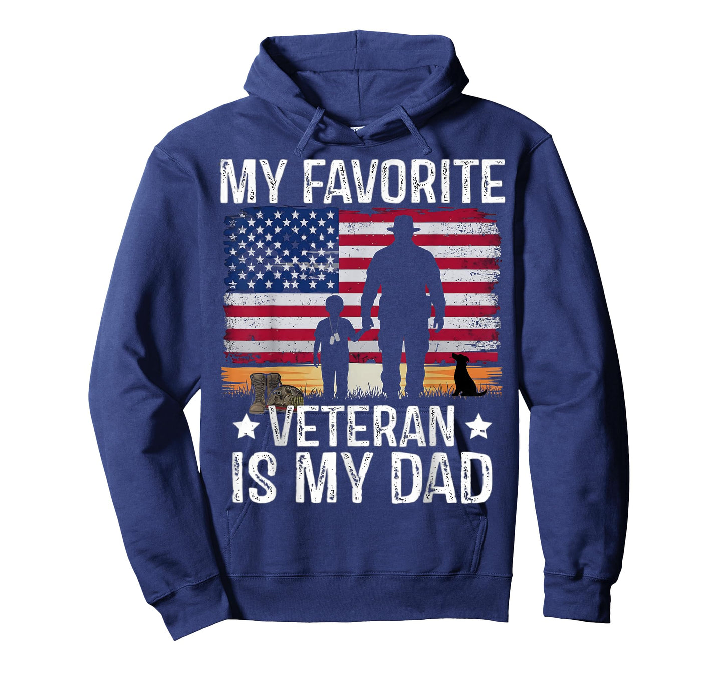My Favorite Veteran is My Dad American Flag Military Family T-Shirt