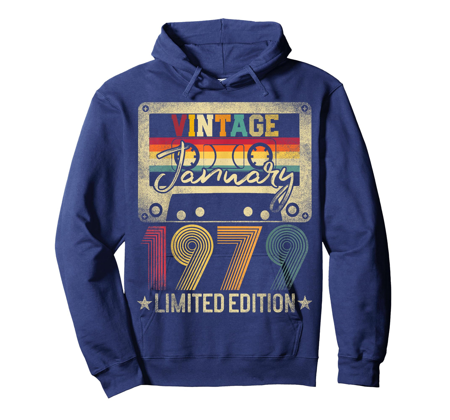 Vintage 1979 January 47 Years Old 47th Birthday Men Women T-Shirt